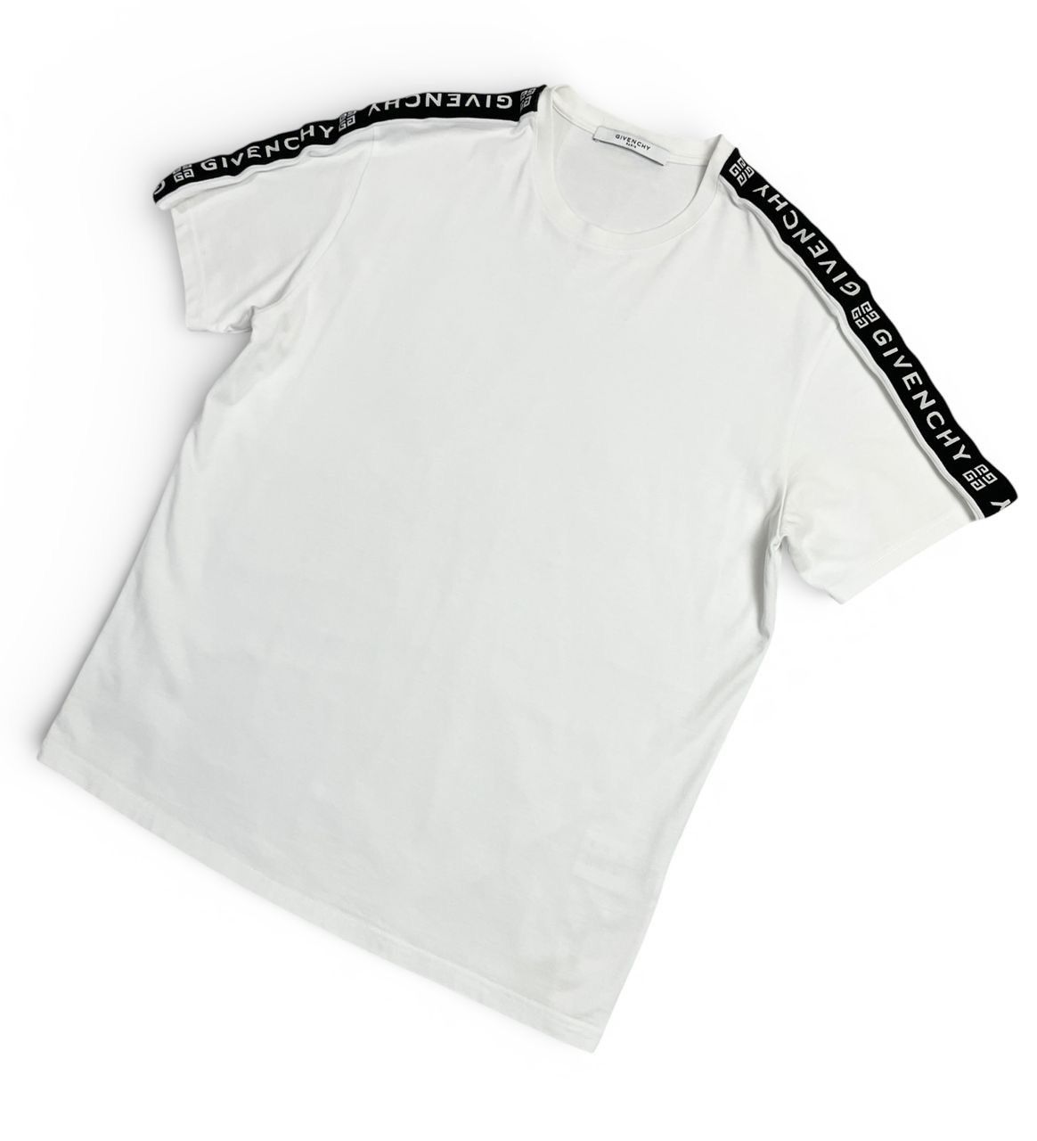 Givenchy Givenchy 4G Webbing T-Shirt - WHITE Size US M / EU 48-50 / 2 - 2 Thumbnail