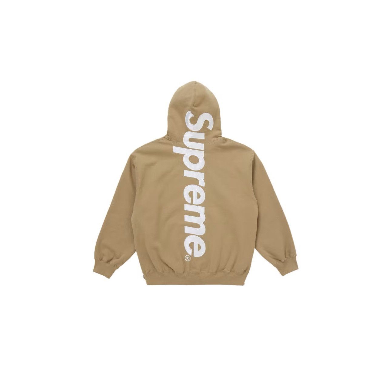 Supreme Supreme Satin Applique Hooded Sweatshirt Light Tan Size L Size US L / EU 52-54 / 3 - 1 Thumbnail