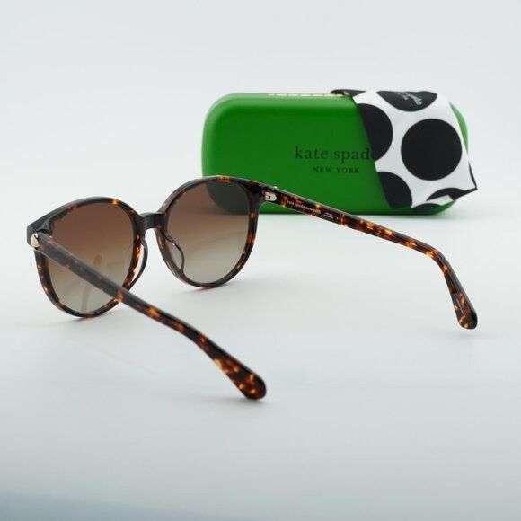 Kate Spade Kate Spade ELIZA/F/S 0086 LA Sunglasses Havana Round Frame Size ONE SIZE - 10 Thumbnail