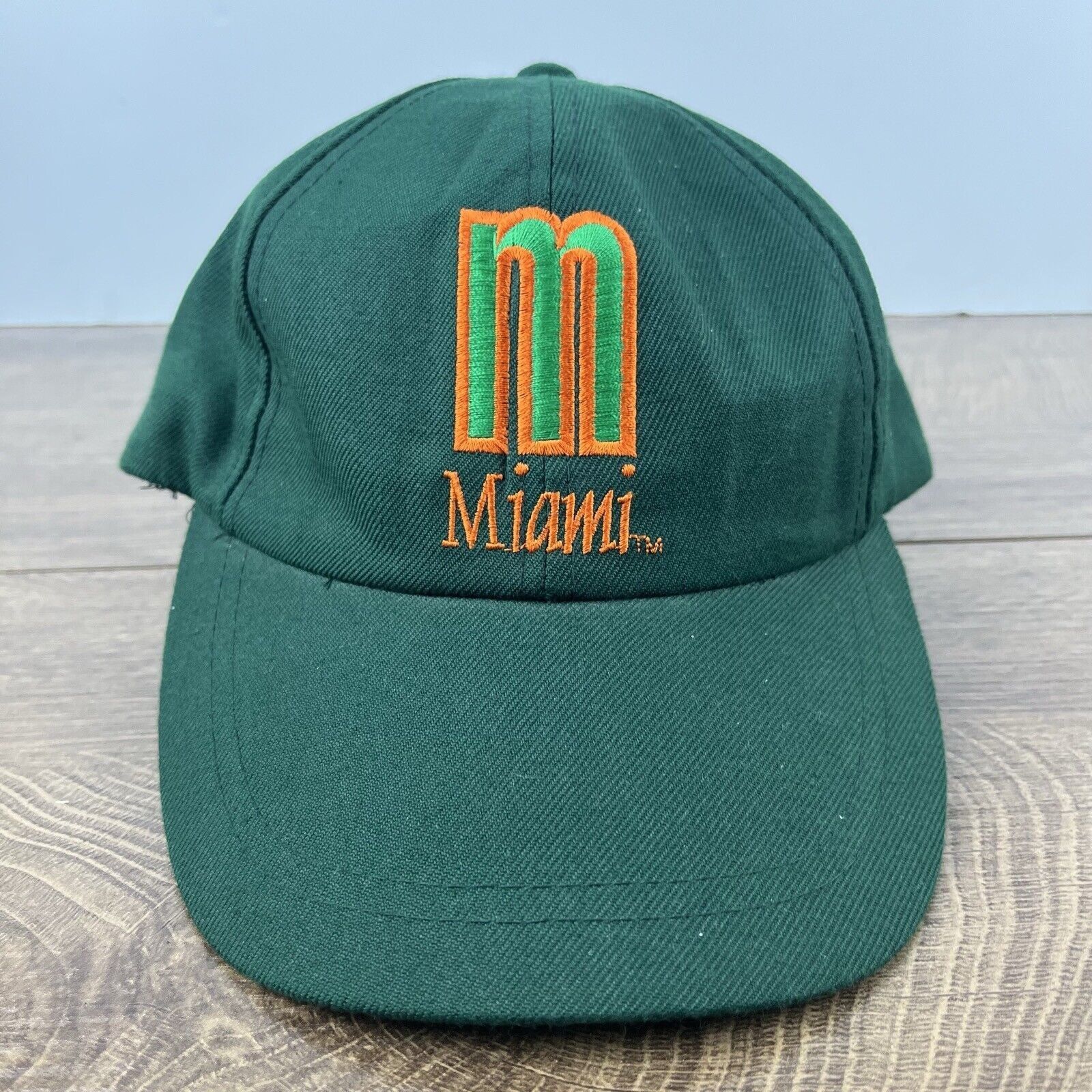 Other Vintage Miami Hurricanes Hat Green NCAA Cap Adjustable Green Size ONE SIZE - 3 Thumbnail