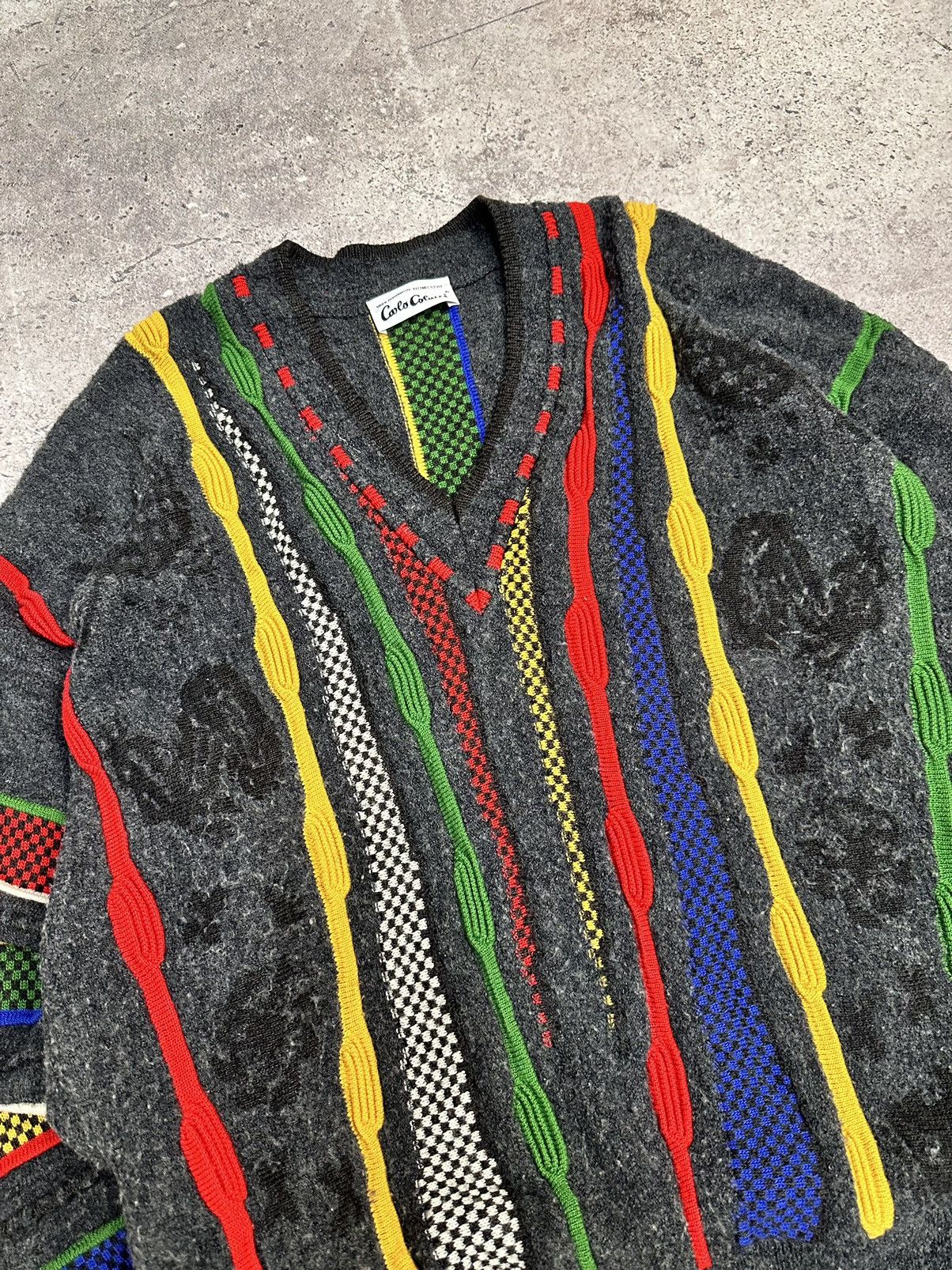 Coogi Corlo Colucci multicolor coogi style sweater 3D HandMade GOA Size US L / EU 52-54 / 3 - 2 Thumbnail