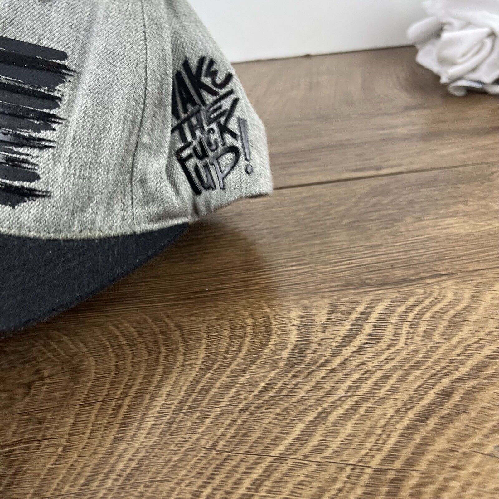 Other Wake the F Up Hat American Flag Snapback Hat Gray Adjustable Size ONE SIZE - 8 Thumbnail