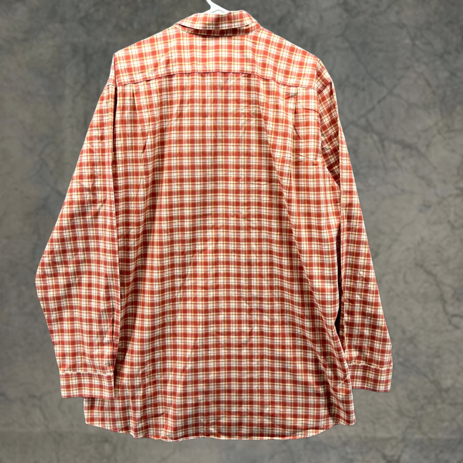 Vintage VINTAGE L.L.Bean Shirt Men XL Orange Plaid Button-Up Tall Casual Size US XL / EU 56 / 4 - 1 Thumbnail