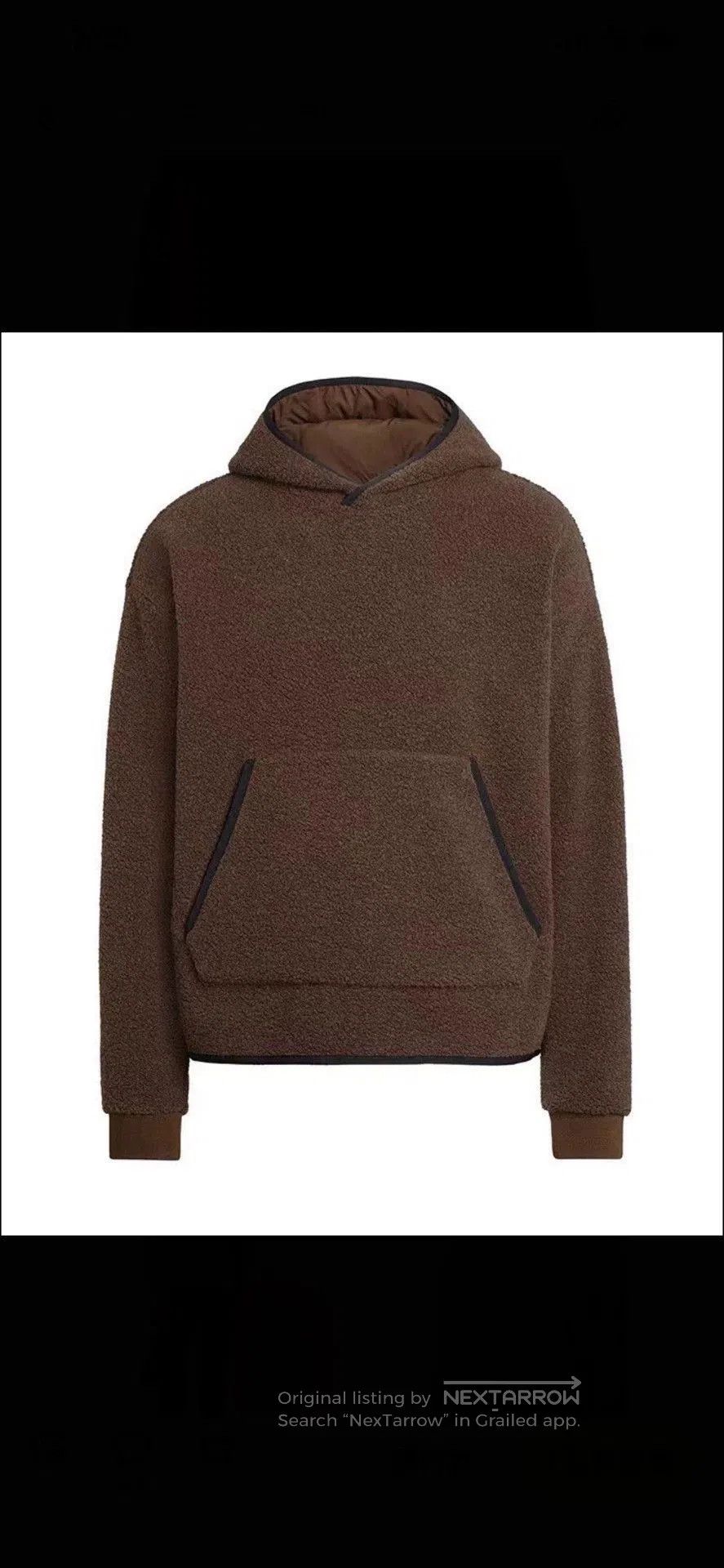 Ermenegildo Zegna Brown Fleece Hoodie with Kangaroo Pocket. Size US M / EU 48-50 / 2 - 2 Thumbnail