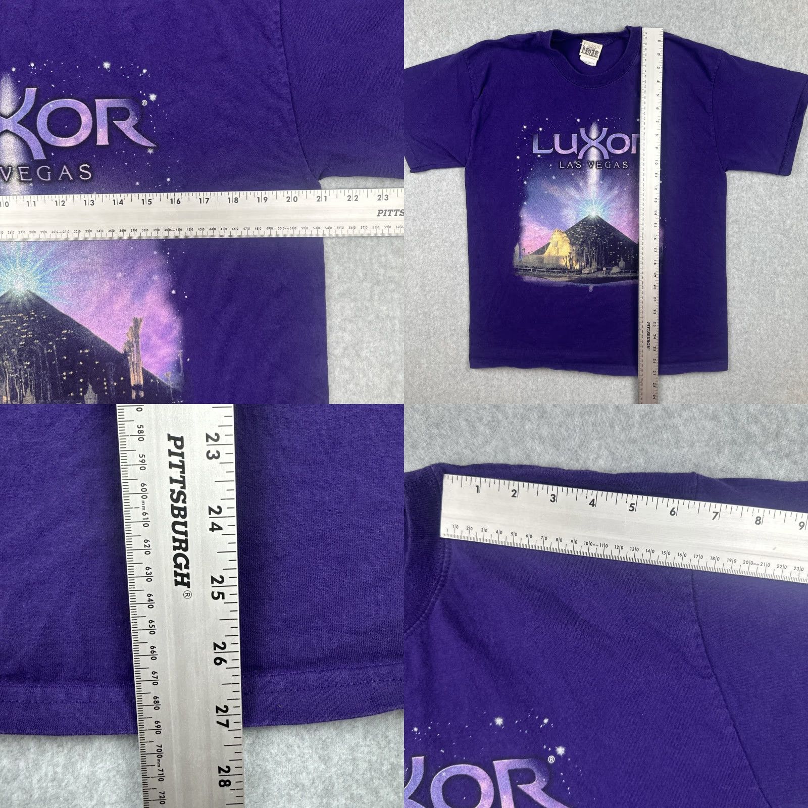 Vintage VINTAGE Luxor 90s Graphic Print Purple T Shirt Mens L Crew Neck Short Sleeve Las Vegas Pyramid Creations Size US L / EU 52-54 / 3 - 8 Thumbnail