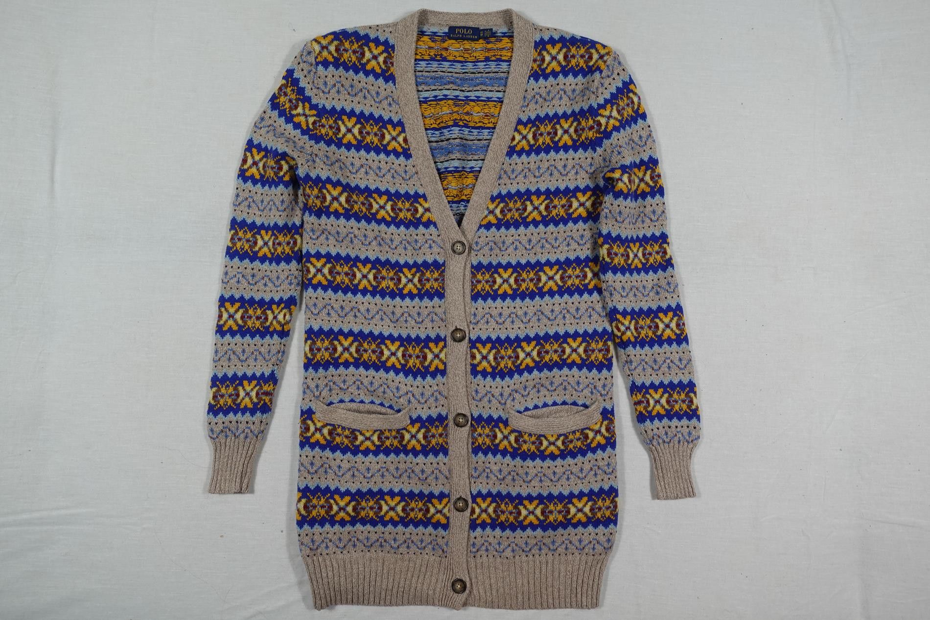 Polo Ralph Lauren Polo Ralph Lauren Cardigan Sweater Silk Fair Isle XS Size XS / US 0-2 / IT 36-38 - 1 Thumbnail