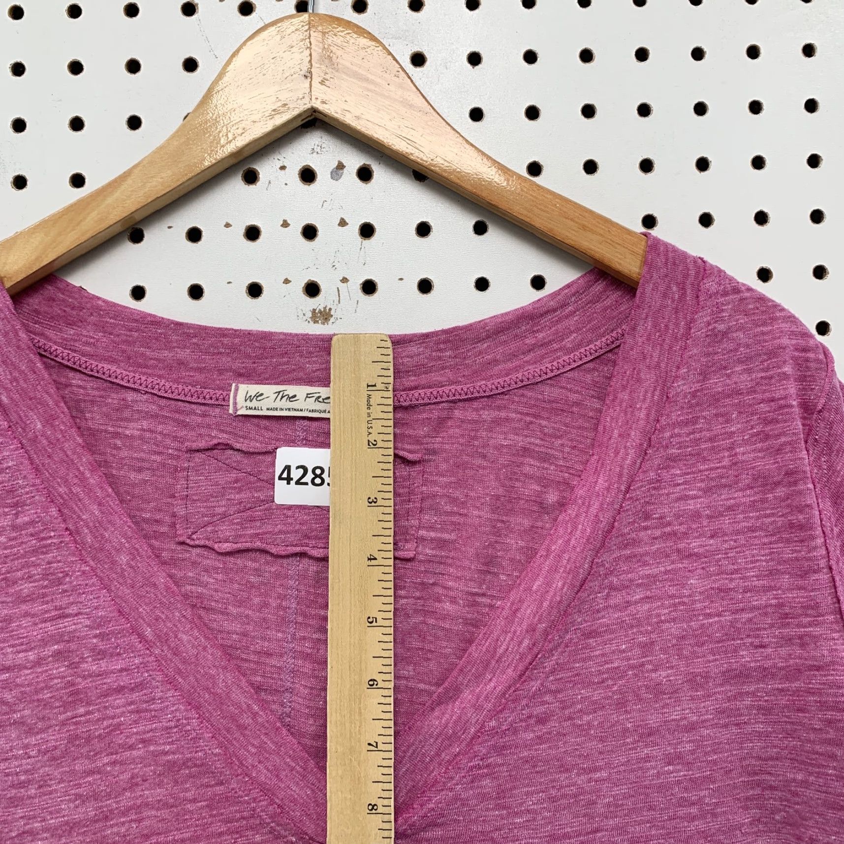 Vintage We The Free Womens Small Purple Distressed Syle Short Sleeve Top Shirt Size S / US 4 / IT 40 - 5 Thumbnail