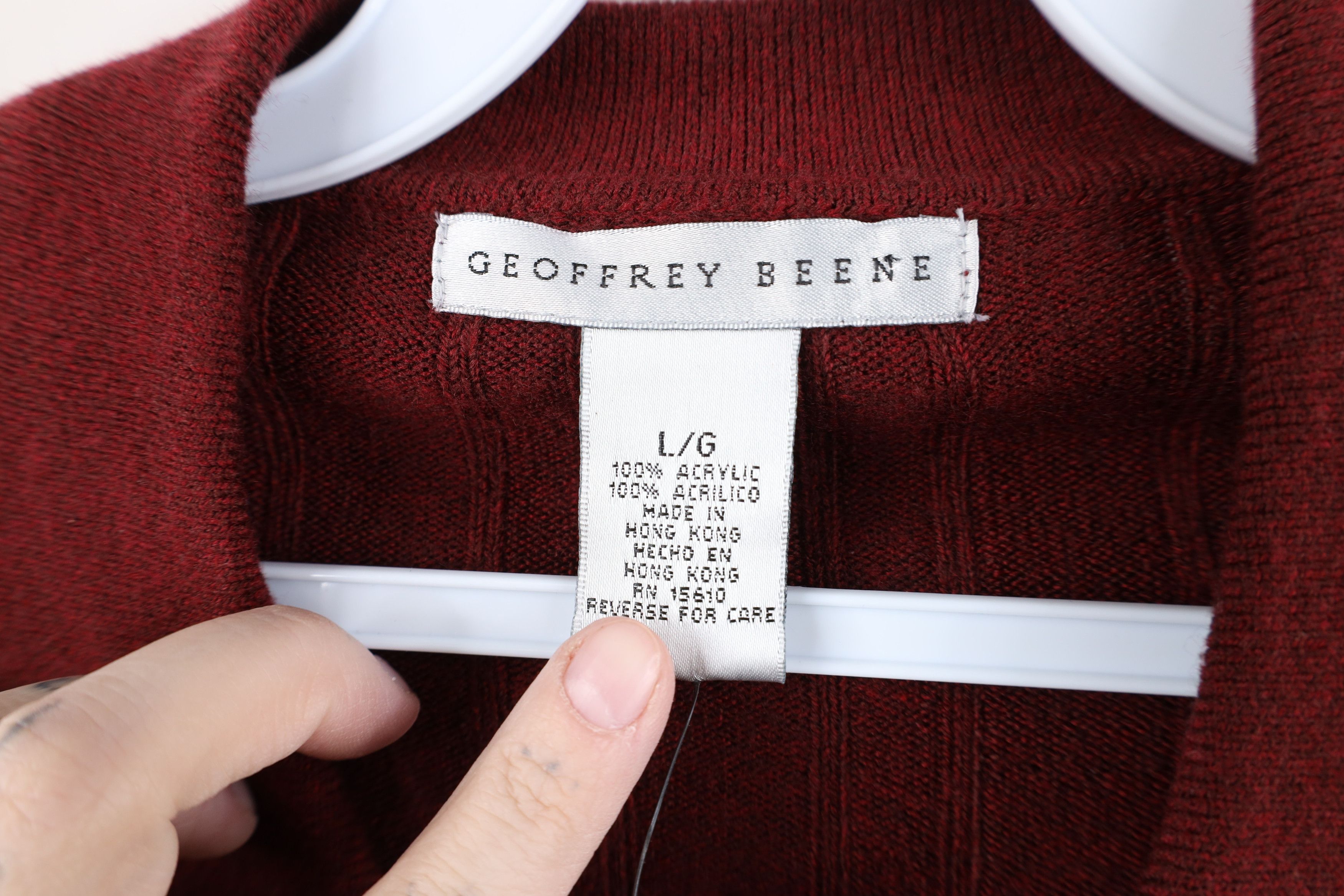 Vintage Deadstock Vintage 90s Streetwear Ribbed Collared Sweater Size US L / EU 52-54 / 3 - 4 Thumbnail