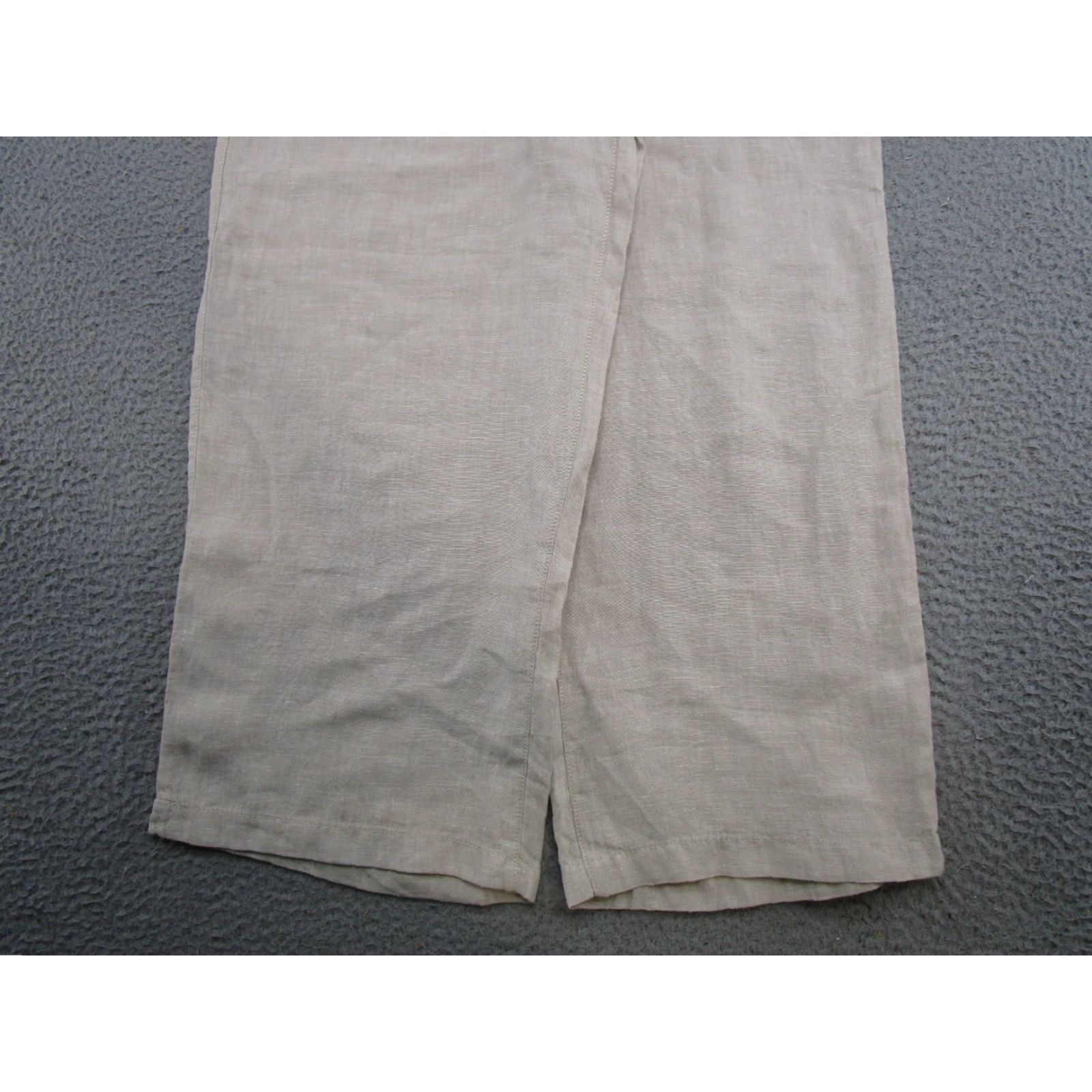 Cynthia Rowley Cynthia Rowley Pants Wide Leg Elastic Waist Linen Beige 100% Linen Size L Beach Womens Fashion Spring Summer Fall Wide-Leg Jeans? Size 36" / US 14 / IT 50 - 2 Thumbnail