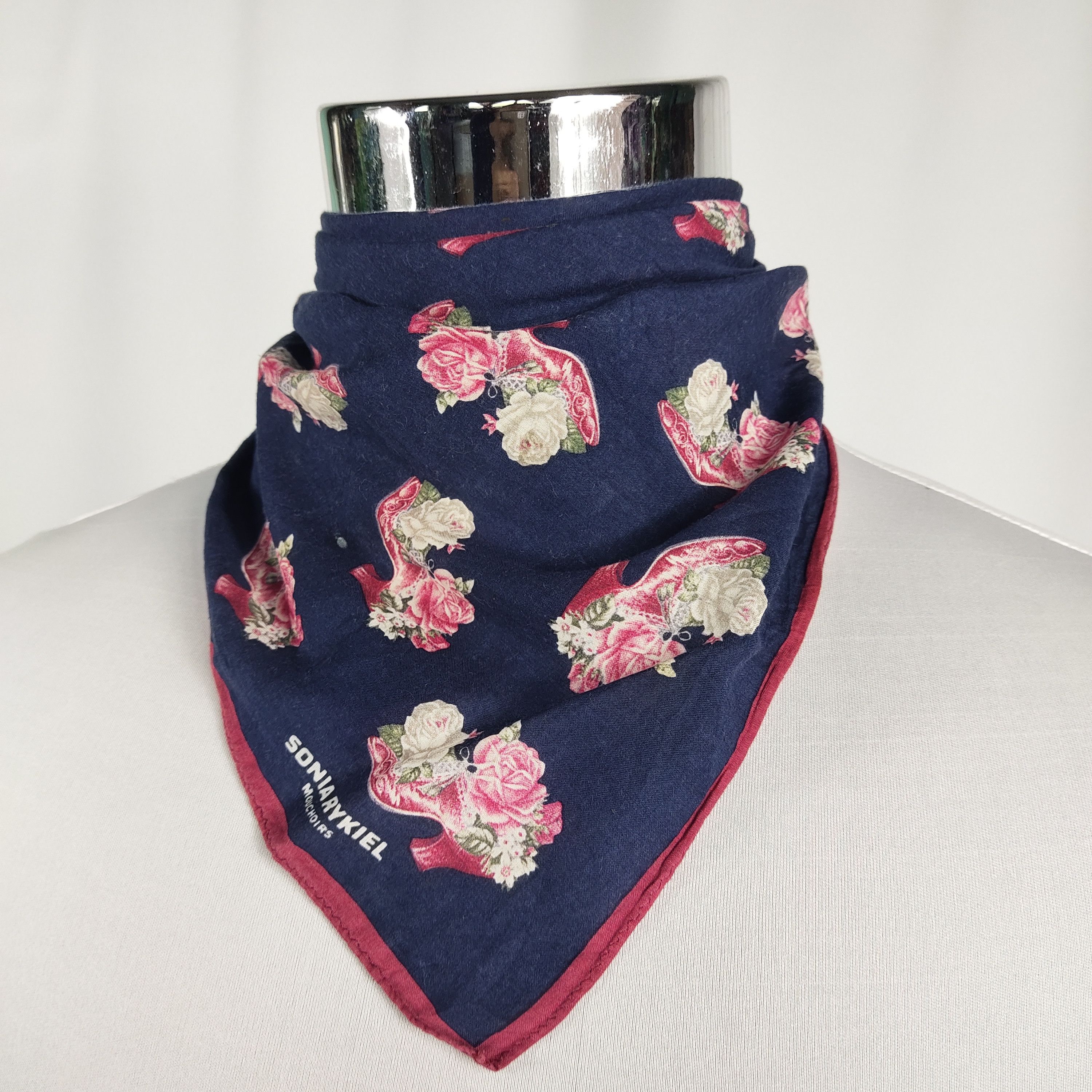 Sonia Rykiel × Vintage Sonia Rykiel Handkerchief / Neckerchief / Bandana FZ303 Size ONE SIZE - 1 Thumbnail