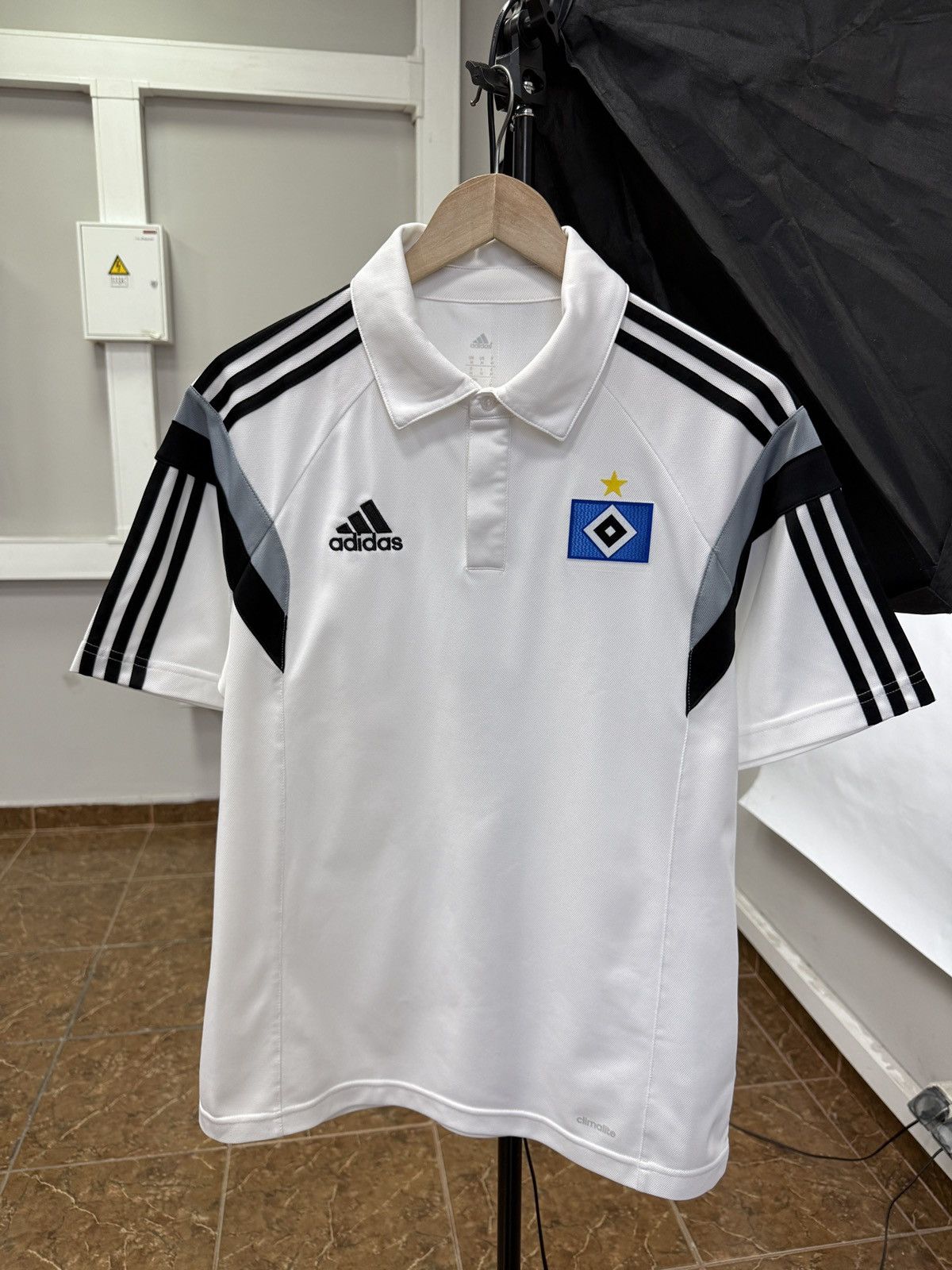 Adidas 🇩🇪 Adidas Hamburg SV Soccer Polo T-Shirts Jersey Rare Retro Size US M / EU 48-50 / 2 - 1 Thumbnail