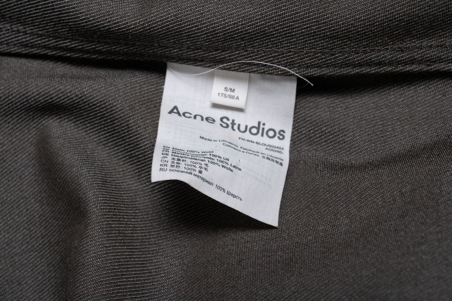 Acne Studios Acne studios, Brown and grey overshirt Size S / US 4 / IT 40 - 5 Thumbnail