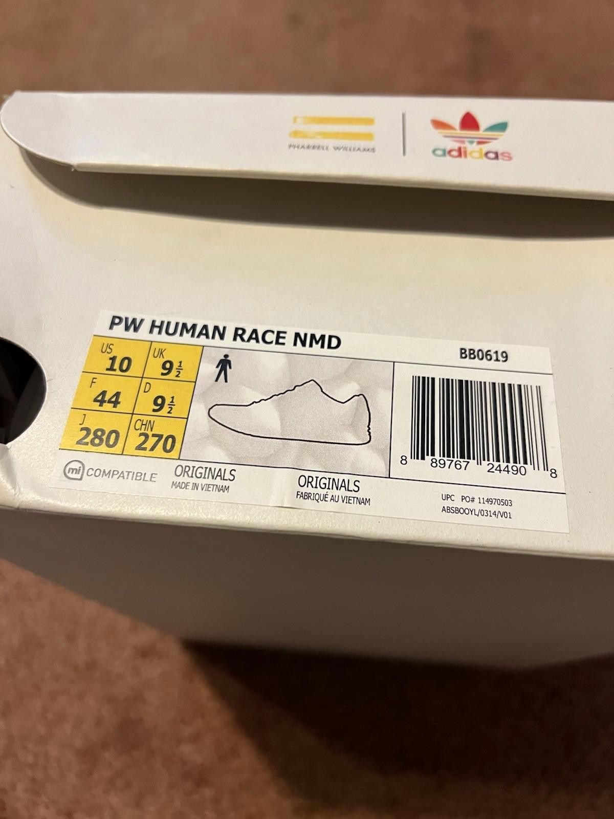 Adidas 2016 adidas NMD Human Race Pharrell Williams BB0619 US10 Size US 10 / EU 43 - 10 Thumbnail