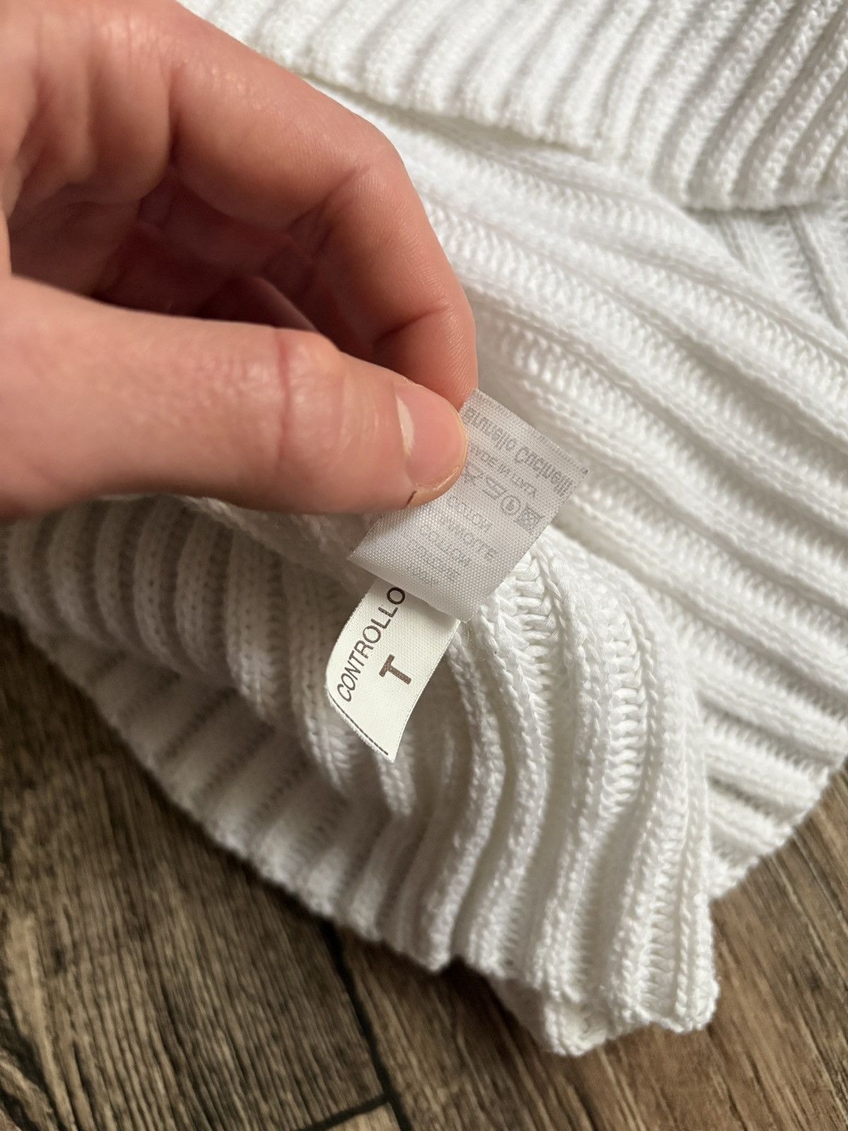 Brunello Cucinelli Brunello Cucinelli English Rib Knit White Sweater Size Large Size L / US 10 / IT 46 - 10 Thumbnail