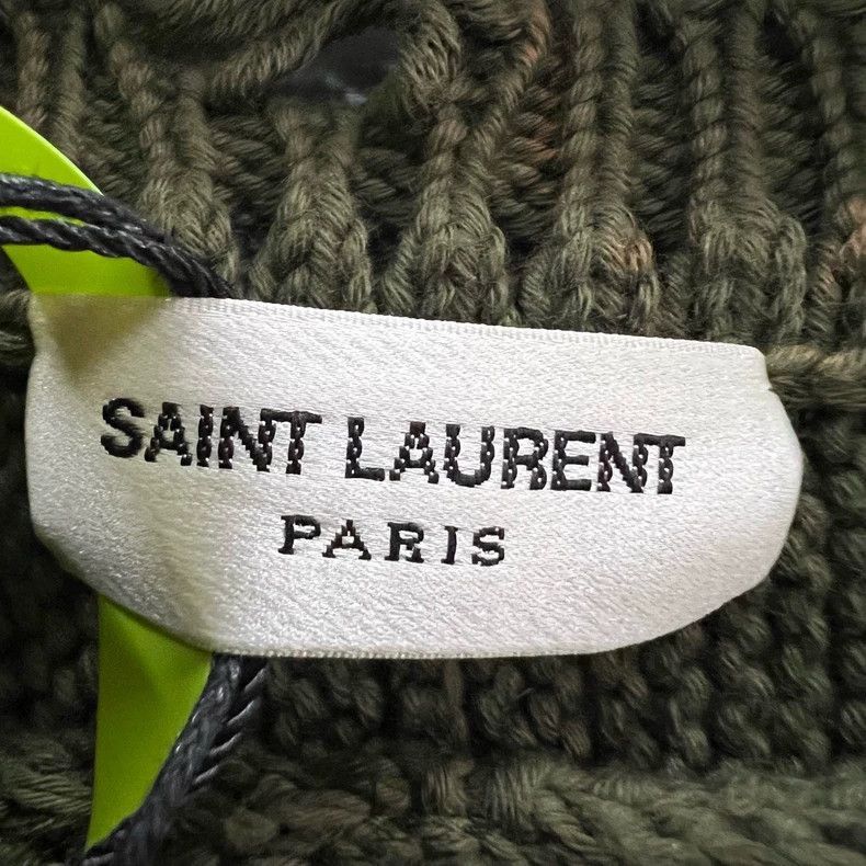 Saint Laurent Paris Saint Laurent Paris Saint Laurent Olive Green Knitted Swea Size US S / EU 44-46 / 1 - 4 Thumbnail