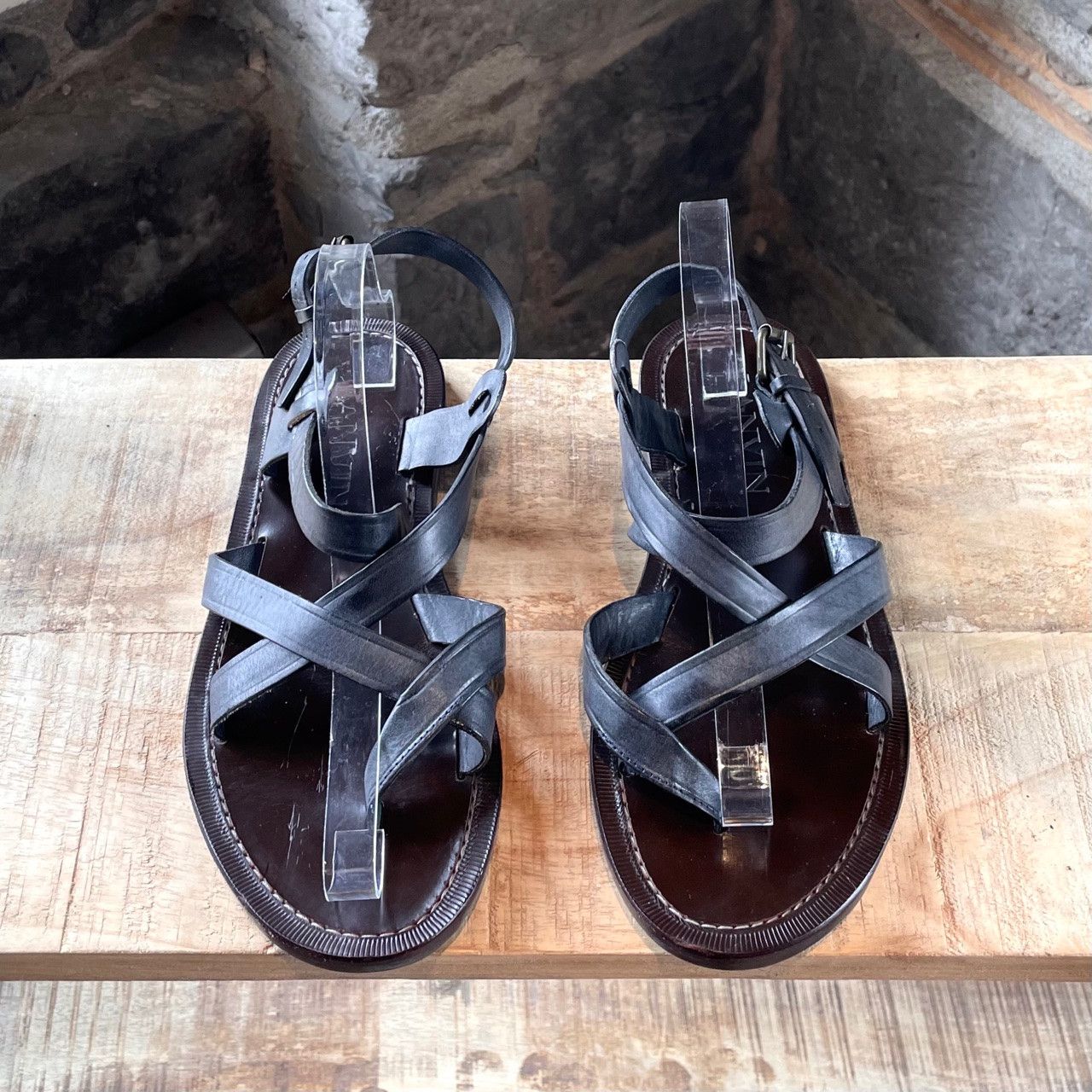 Lanvin Lanvin Anthracite Strap Sandals Size US 8 / EU 41 - 2 Thumbnail