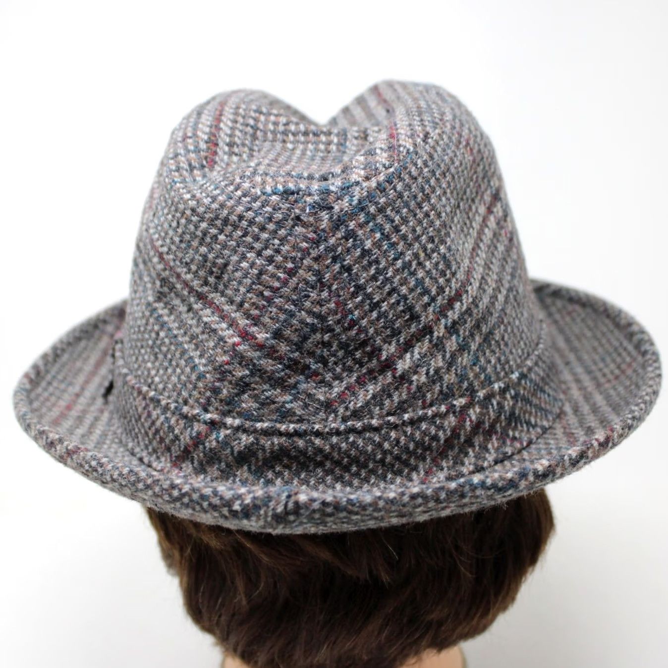 Stetson VINTAGE Stetson Fedora Hat Cap Mens size 7 1/4 Gray & Red Wool Blend Classic Casual Size ONE SIZE - 3 Thumbnail