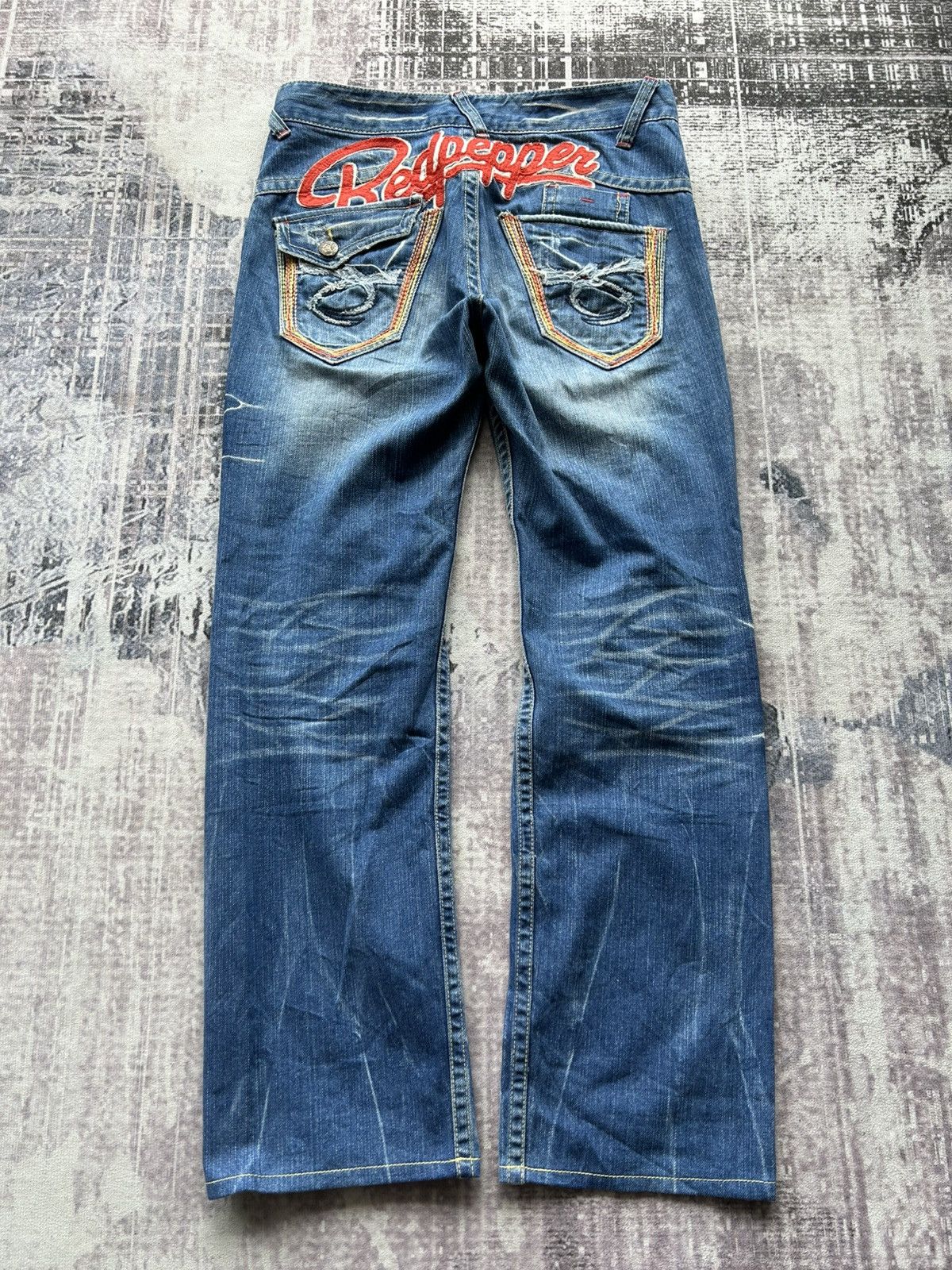 Ed Hardy Red Pepper Punk Embroidrey Jeans Size US 32 / EU 48 - 1 Thumbnail