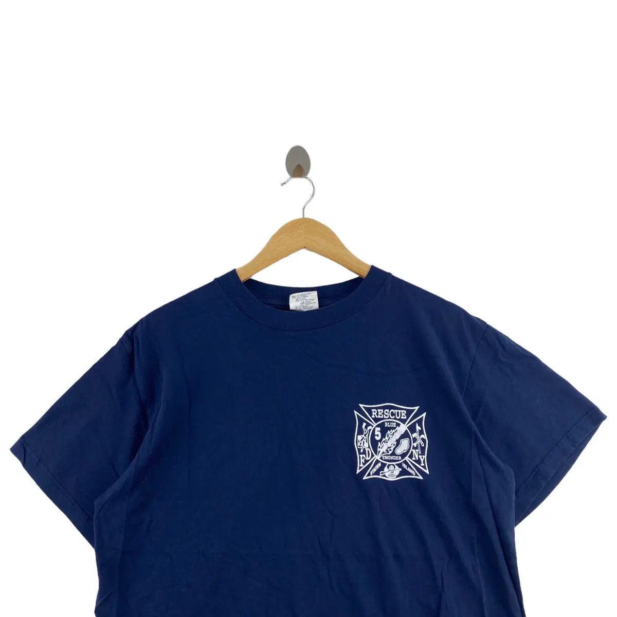 Vintage Vintage FIRE FIGHTERS New York Dept Tee Shirt Top Rescue Size US L / EU 52-54 / 3 - 3 Thumbnail