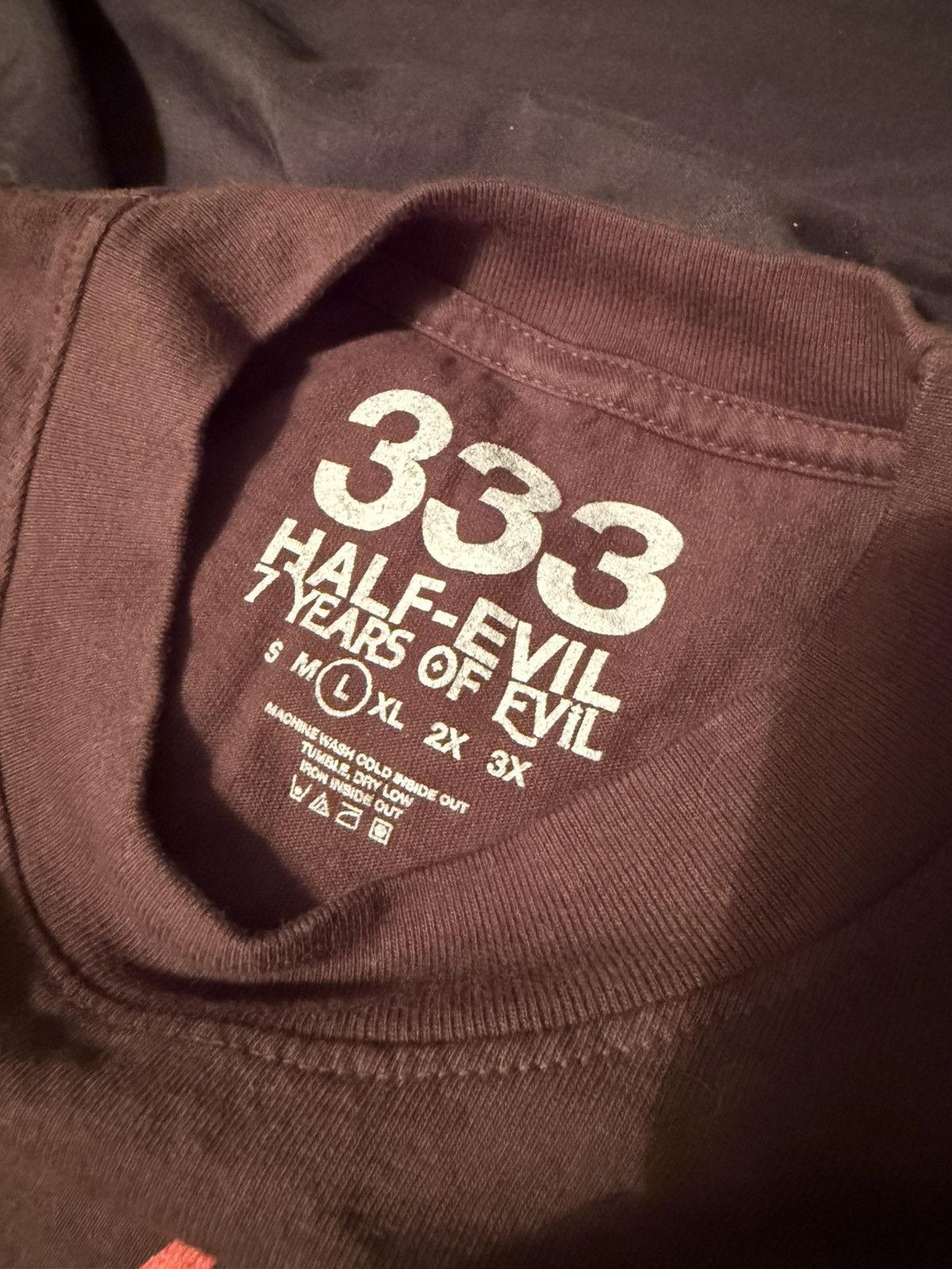 Half Evil Half Evil 333 Brown fire t shirt Size US L / EU 52-54 / 3 - 4 Thumbnail