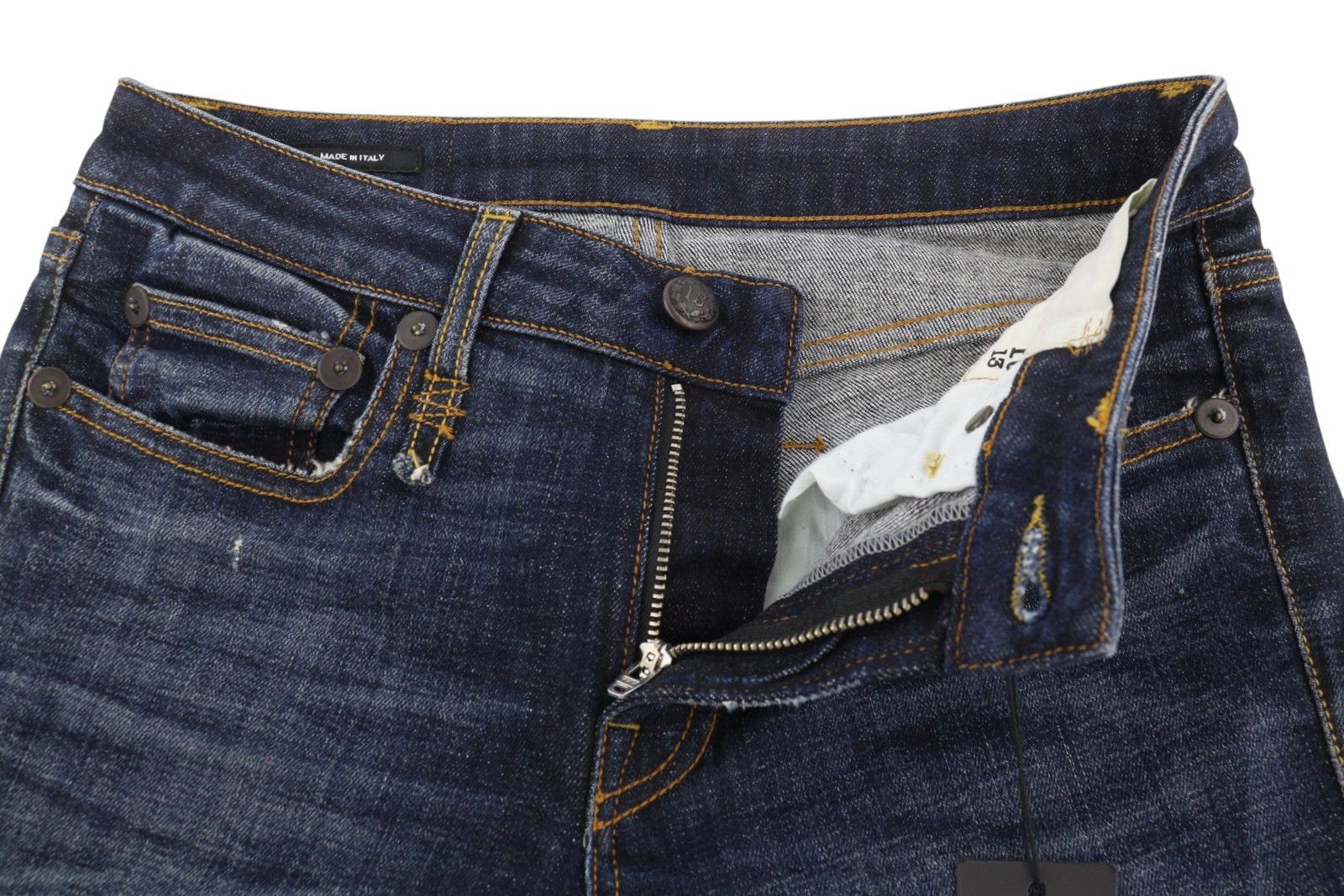 R13 KATE SKINNY CUFF 27 Howel Indigo Faded Distress 86240 Size 27" / US 4 / IT 40 - 4 Thumbnail