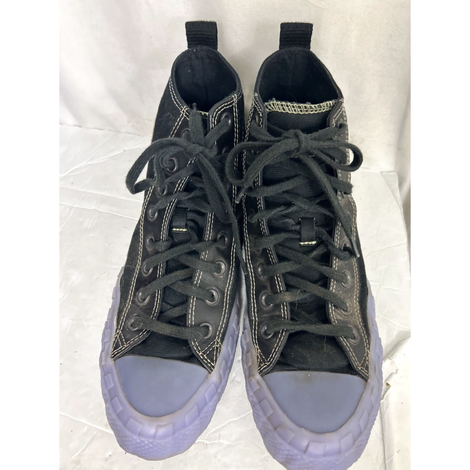 Converse VINTAGE Converse Chuck Taylor Hi Top BLACK 3D Night Womens 10 Shoes Sneakers High Top Mens/ Womens Size M / US 6-8 / IT 42-44 - 7 Thumbnail