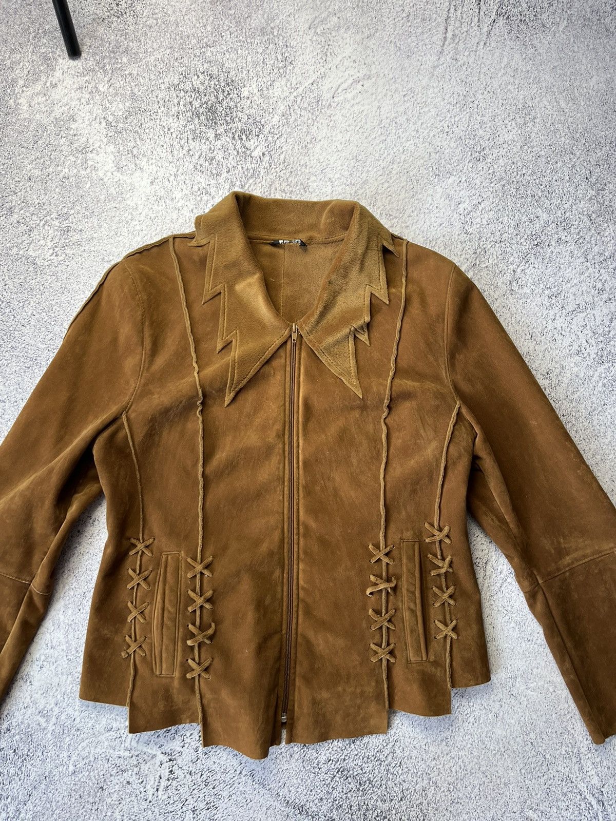 Japanese Brand Vintage Fringed Leather Suede Cowboy Western Jacket Size L / US 10 / IT 46 - 6 Thumbnail