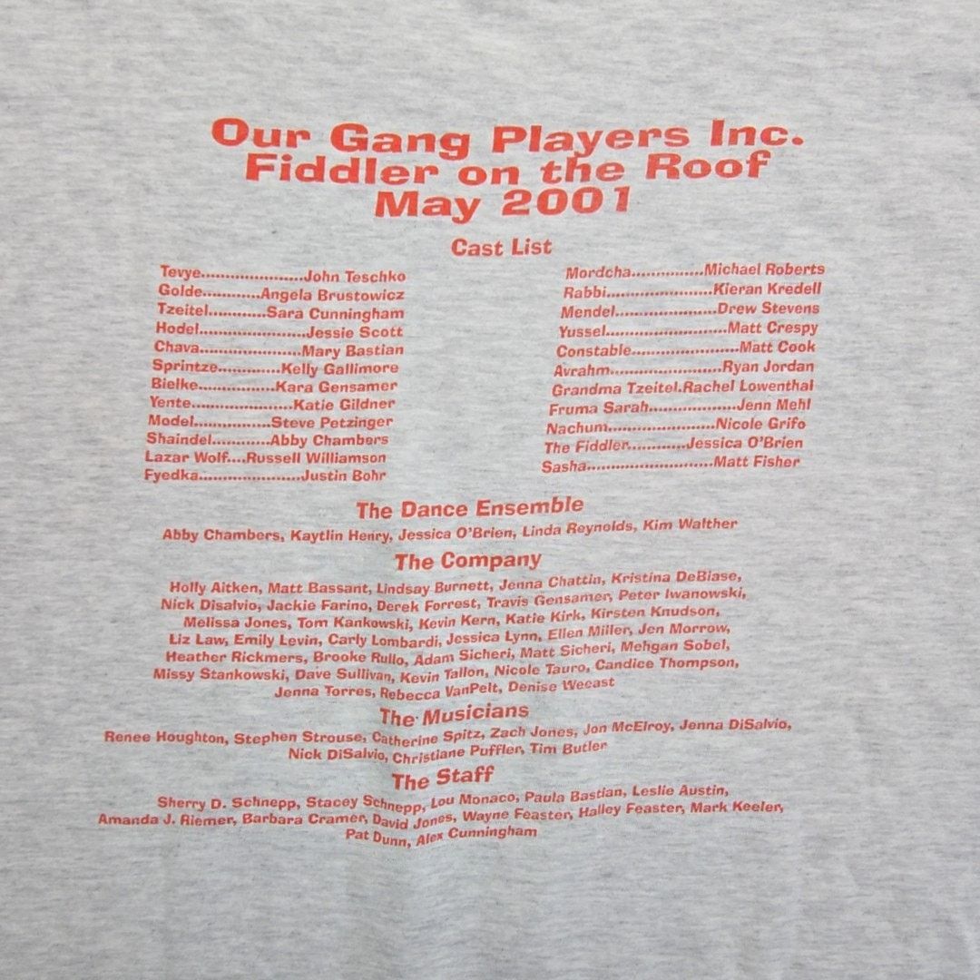 Vintage Vintage Fiddler on the Roof Shirt 2XL Musical Graphic Tee Size US XXL / EU 58 / 5 - 6 Thumbnail