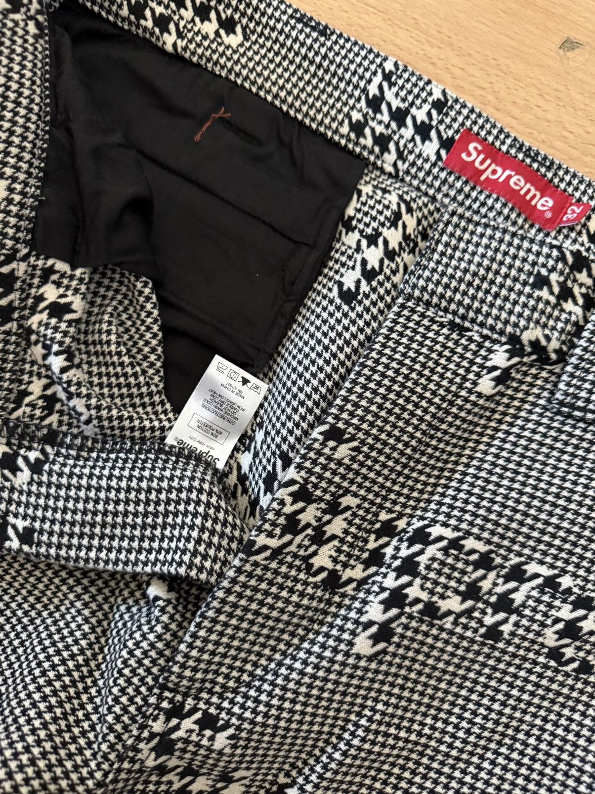 Supreme FW20 Supreme Black houndstooth work pant size 32 pants W32 Size US 32 / EU 48 - 3 Thumbnail