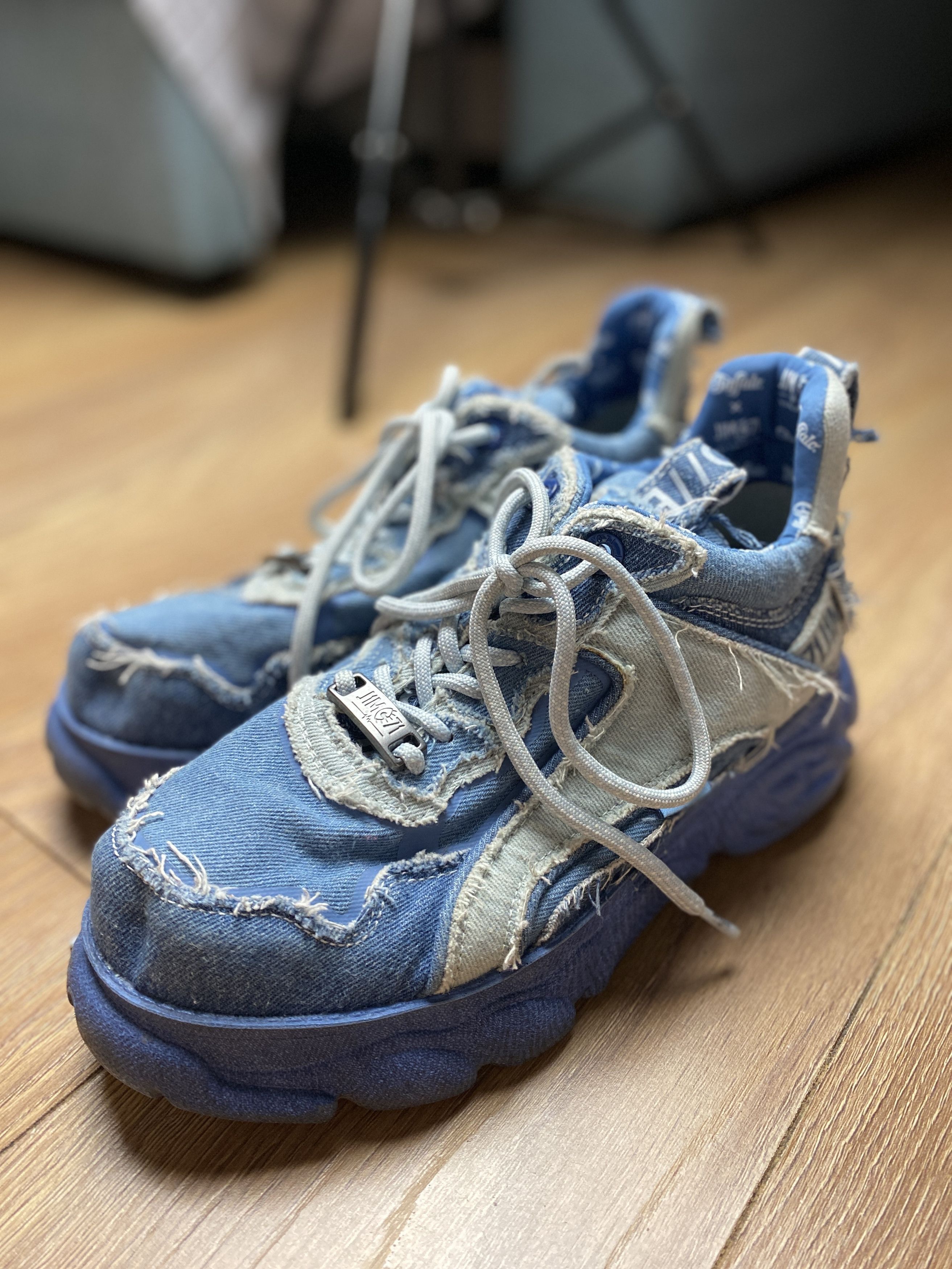 Buffalo London x J1MO71 by Lisa and Lena chunky denim shoes