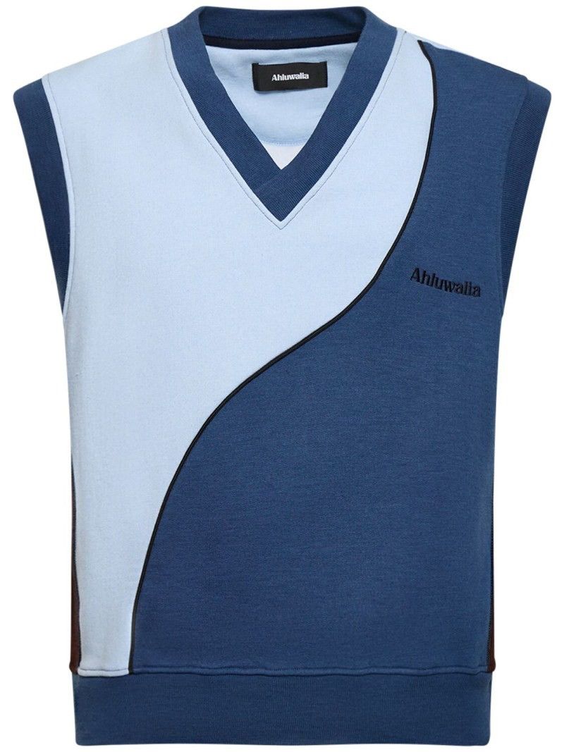 Ahluwalia !DS! AW23 Ahluwalia Mae Cotton V-Neck Sleeveless Sweatshirt Size US M / EU 48-50 / 2 - 3 Thumbnail