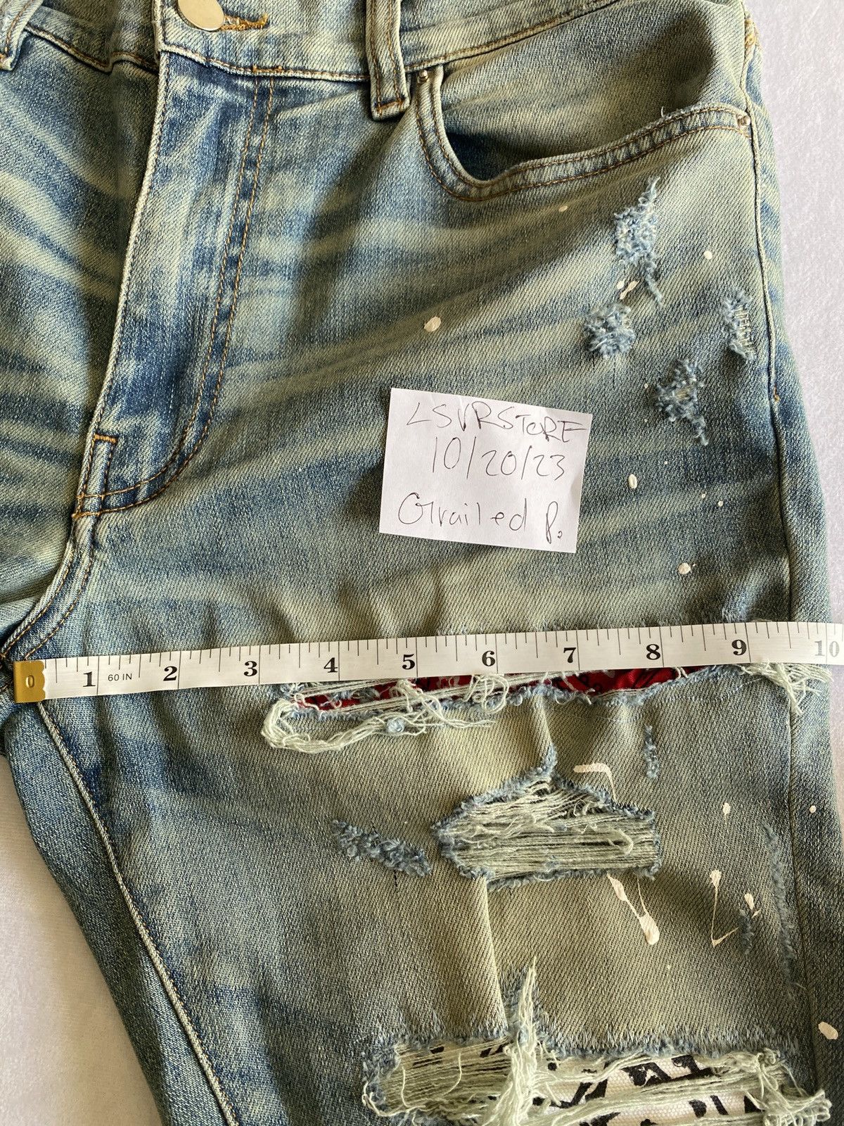 Amiri AMIRI Art Patch Painted Jean Classic Indigio OG 32 Size US 32 / EU 48 - 16 Thumbnail