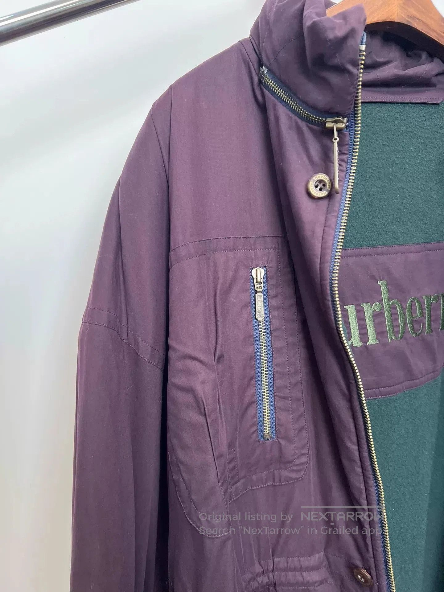 Burberry Purple XL Hooded Utility Jacket. Size US XL / EU 56 / 4 - 9 Thumbnail