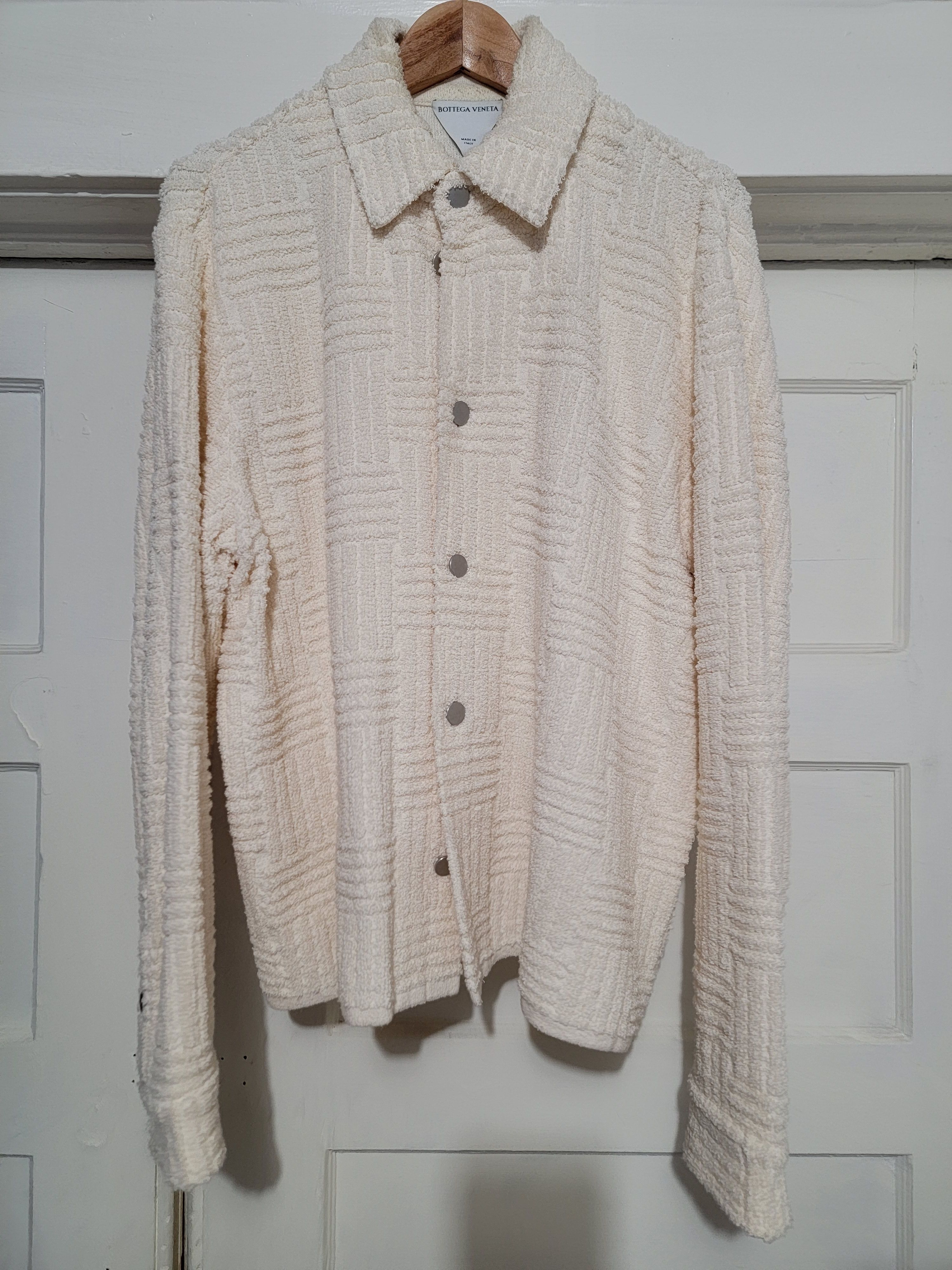 Bottega Veneta Bottega Veneta CREAM Towel Toweling Overshirt Size US L / EU 52-54 / 3 - 1 Thumbnail