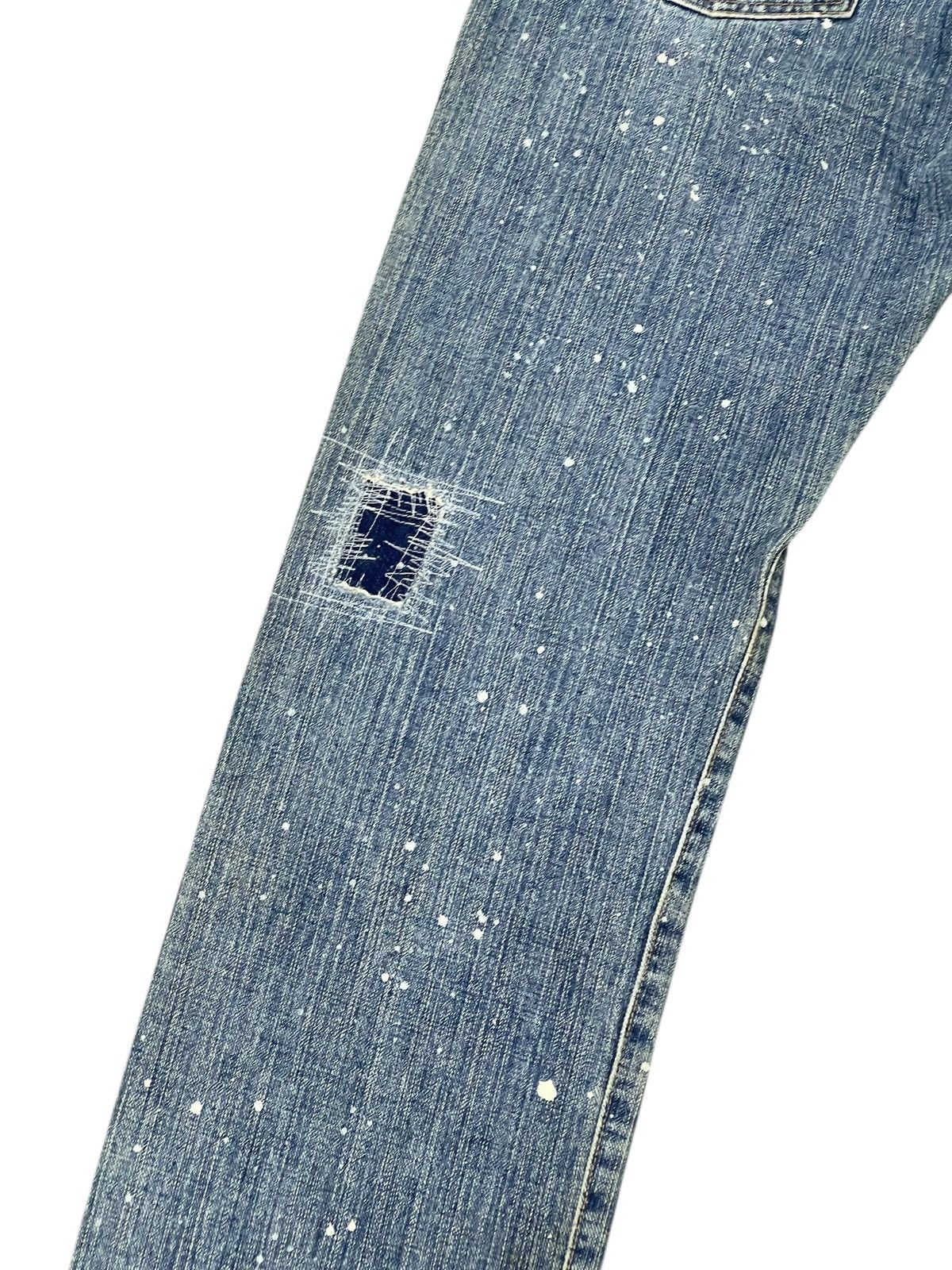 Japanese Brand Patchwork Jeans Global Work Painted Regular 3🟦8 Size US 32 / EU 48 - 14 Thumbnail