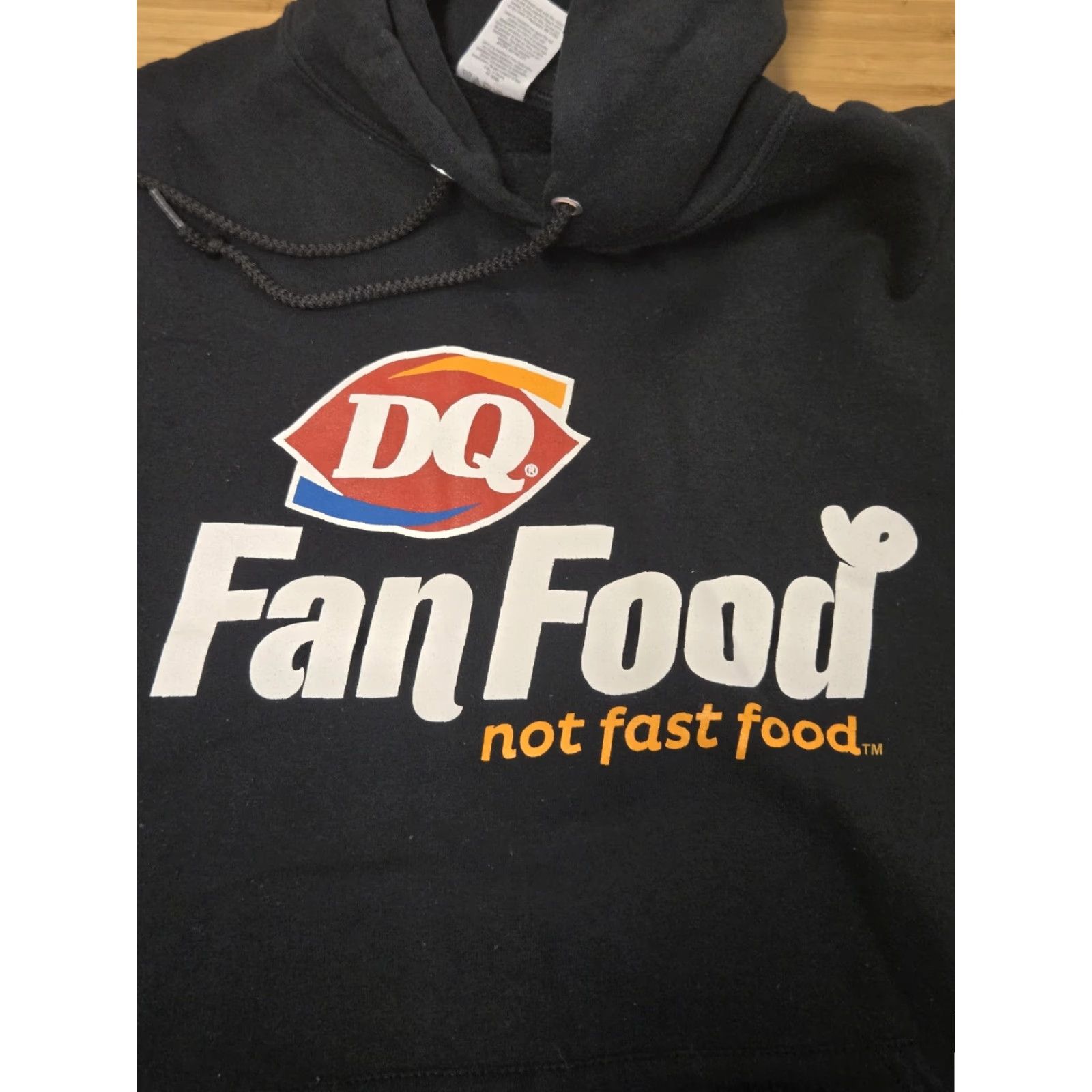 Jerzees Dairy Queen DQ Fan Food Hoodie Sweatshirt Mens Large Black Graphic Print Jerzees Size US L / EU 52-54 / 3 - 2 Thumbnail