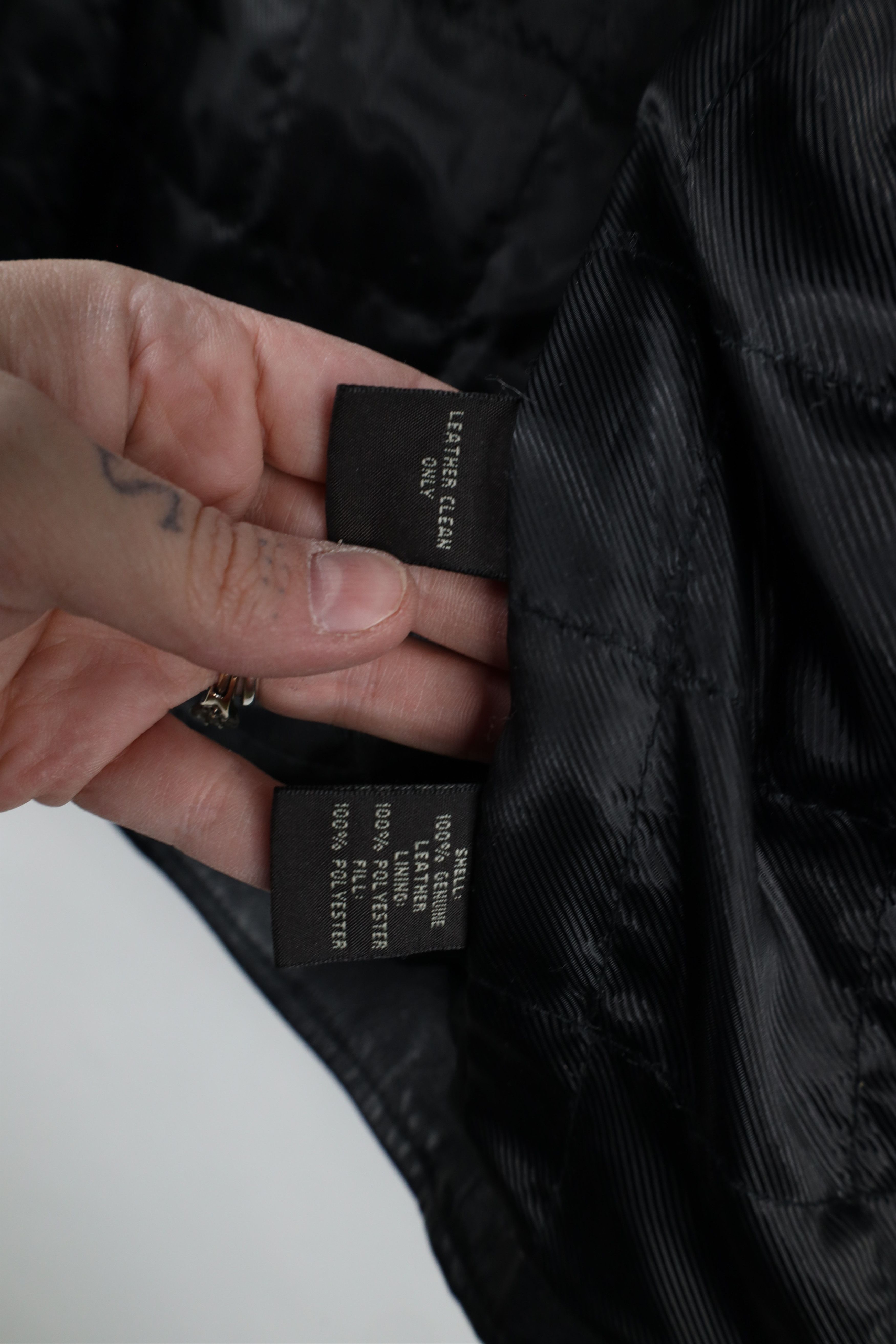 Vintage Vintage 90s Streetwear Quilted Leather Bomber Jacket Black Size US L / EU 52-54 / 3 - 11 Thumbnail