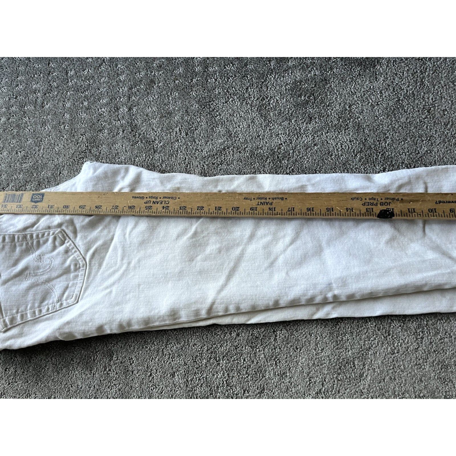 Vintage Adriano Goldschmied The Stilt Cigarette Leg White Jean Wash 30 Made USA AG Size 30" / US 8 / IT 44 - 8 Thumbnail