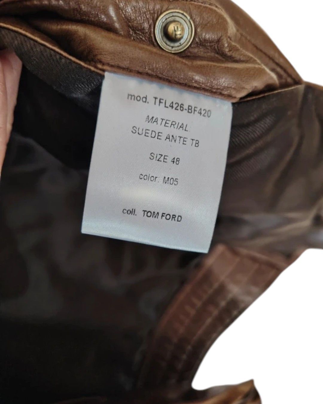 Tom Ford CALFSKIN SUEDE LEATHER BIKER JACKET Size US M / EU 48-50 / 2 - 8 Thumbnail