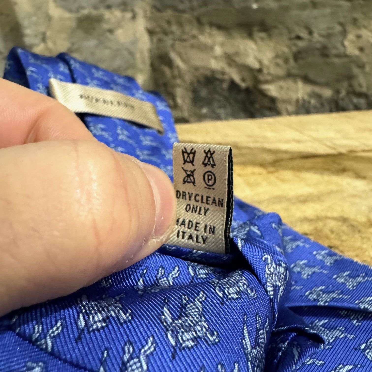 Burberry Burberry Knight Prints Blue Silk Tie Size ONE SIZE - 5 Thumbnail