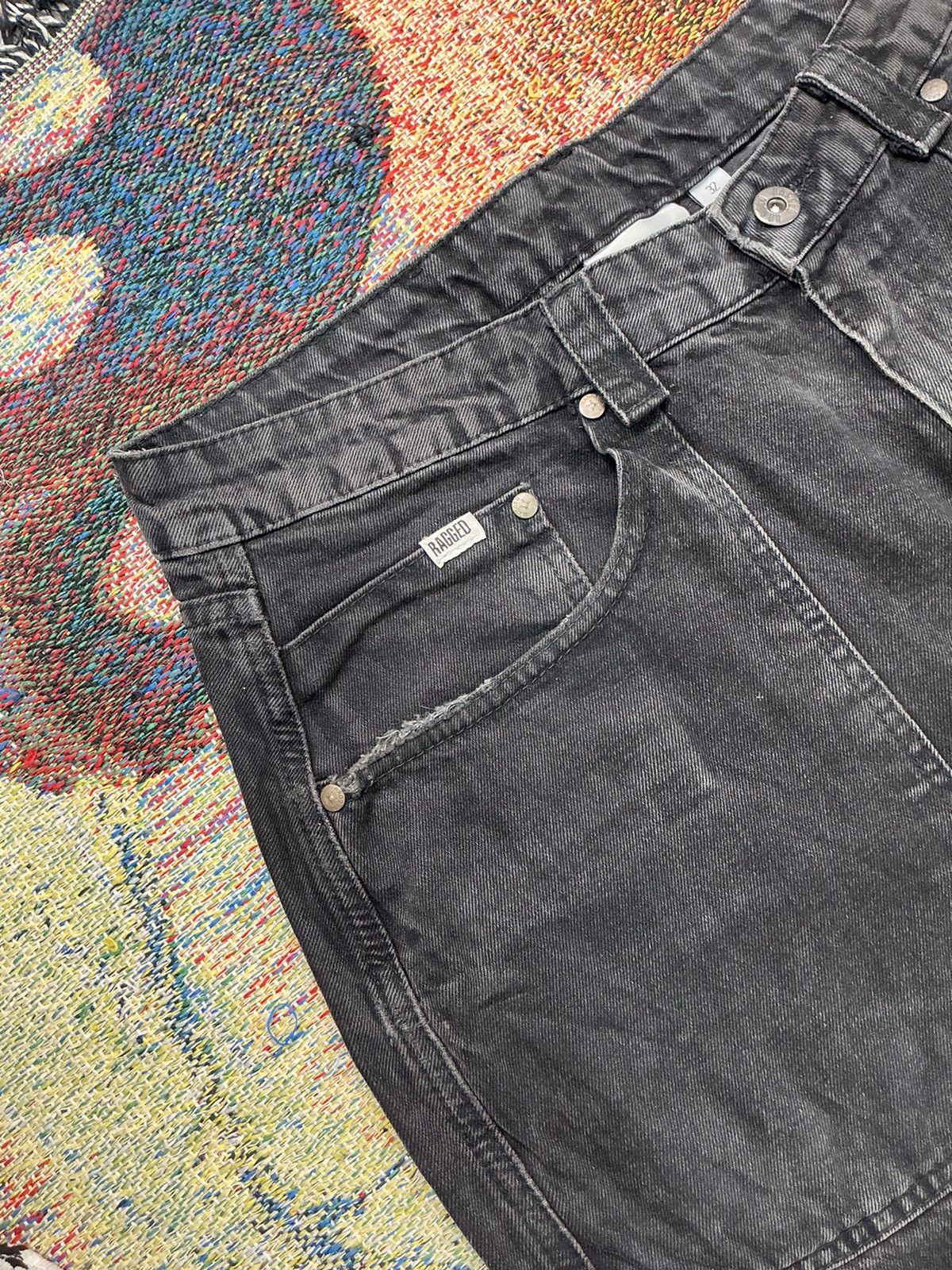 Other Vintage raggad big pocket zipper flared denim Size US 36 / EU 52 - 7 Thumbnail