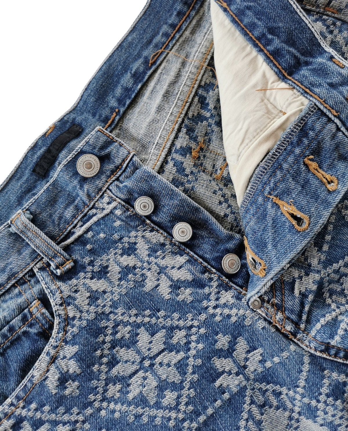 Iroquois Japan Japanese Brand Iroquois Slim Jeans Damask Pattern - 30x43 Size US 30 / EU 46 - 11 Thumbnail