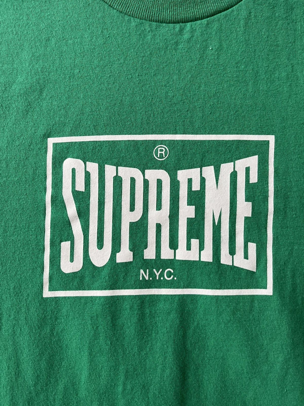Supreme Supreme Warm Up Tee Green FW23 Size US M / EU 48-50 / 2 - 2 Thumbnail