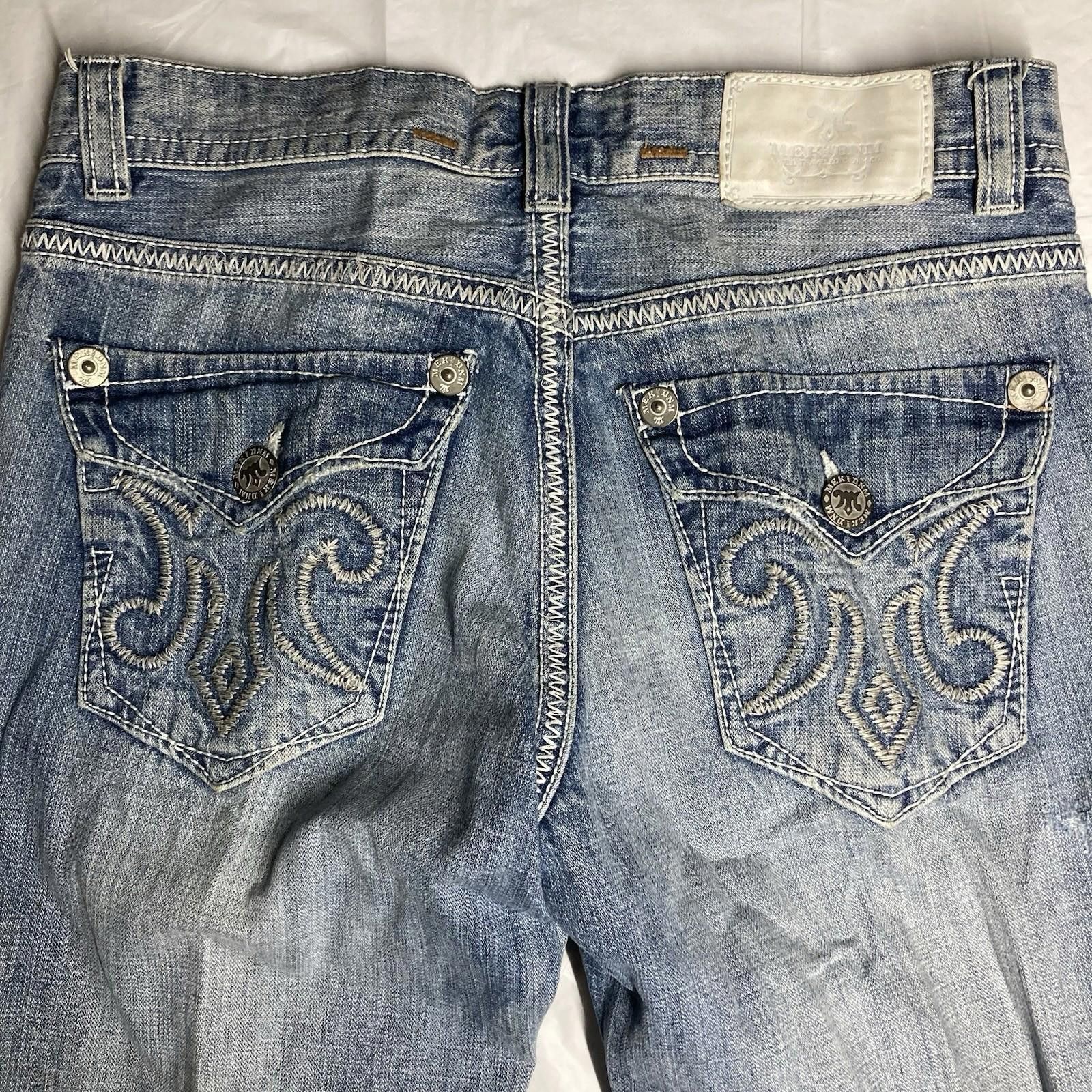 Designer Men’s Size 33 x 32 MEK Denim Salem Bootcut Jeans Distressed Size US 33 - 7 Thumbnail