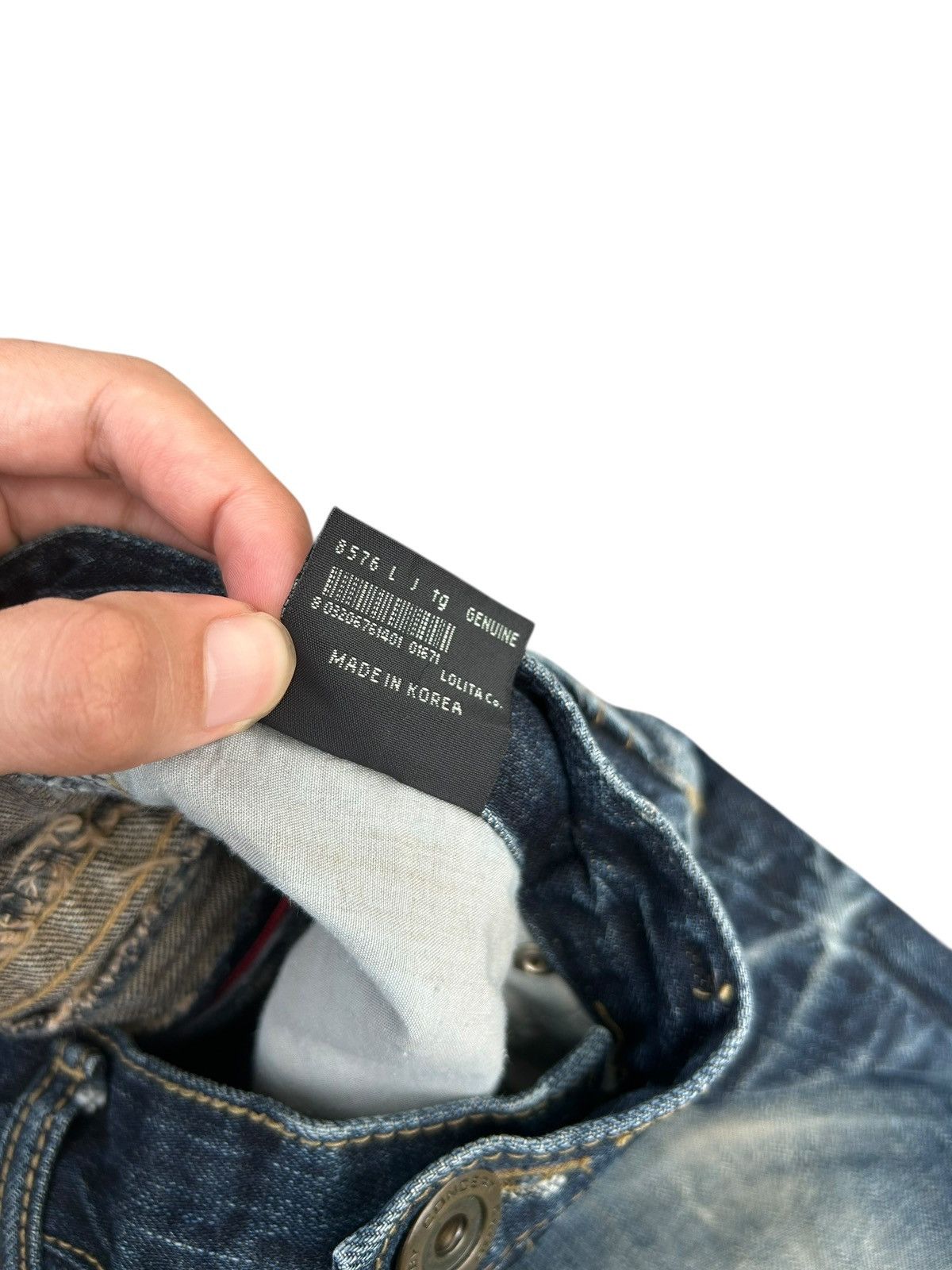Kapital FLARE YOSHITOMO NARA LOLITA Vintage Distressed Denim Jeans Size US 34 / EU 50 - 12 Thumbnail
