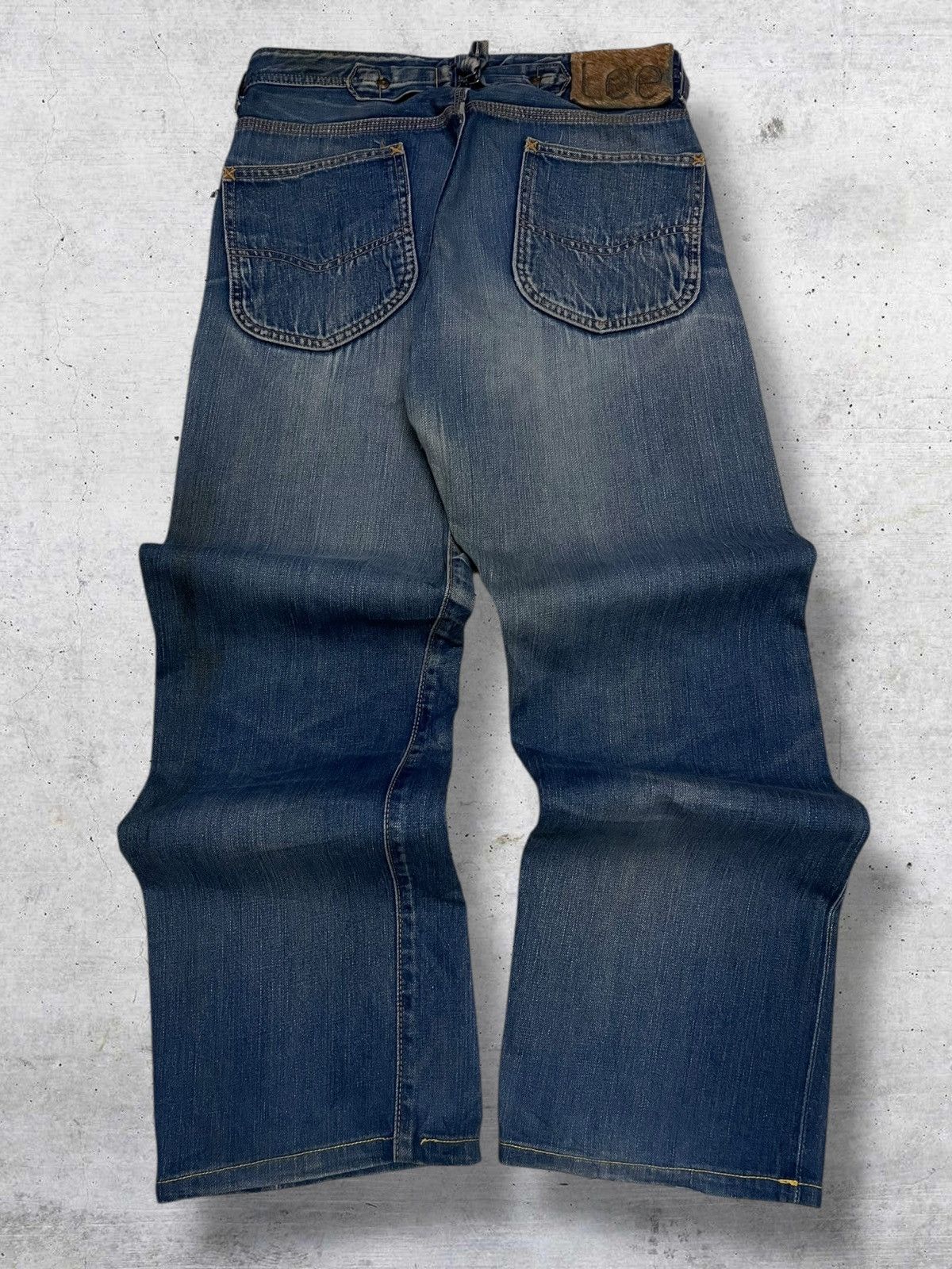 Lee VINTAGE LEE OG 90S DESIGNER BUCKLE SELVEDGE DENIM Size US 29 - 9 Thumbnail