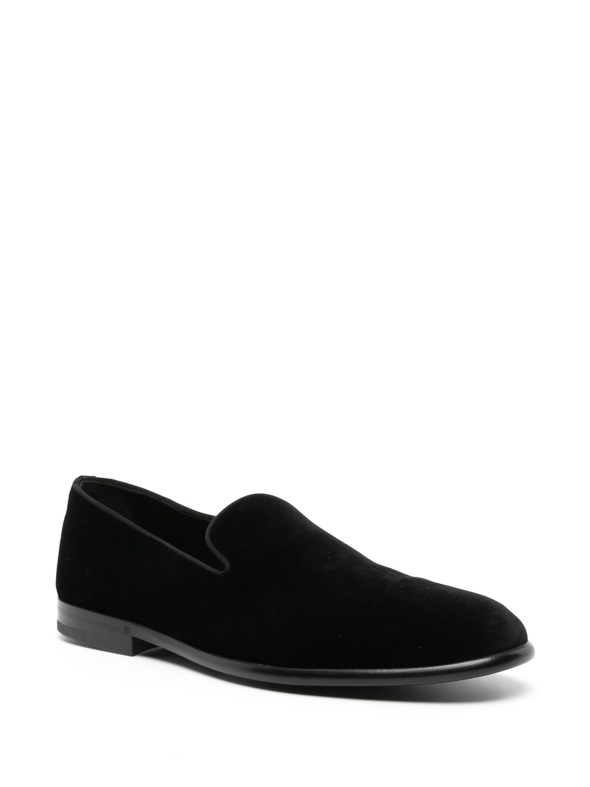 Dolce & Gabbana o1y0125 Velvet Loafers in Black Size US 12 / EU 45 - 2 Thumbnail