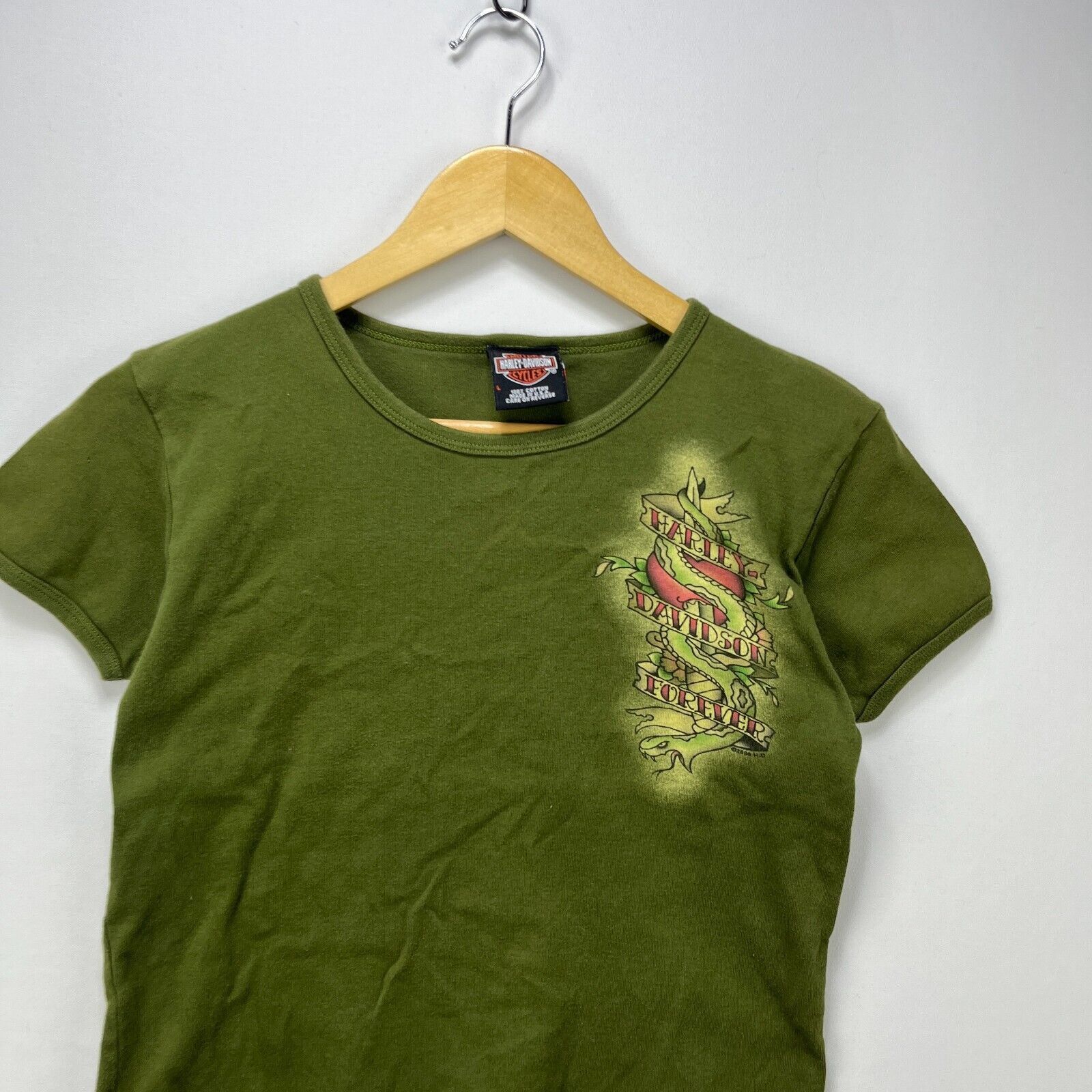 Vintage Vintage Y2K HarleyDavidson Shirt Womens Large Slim Tight Fit Size L / US 10 / IT 46 - 2 Thumbnail
