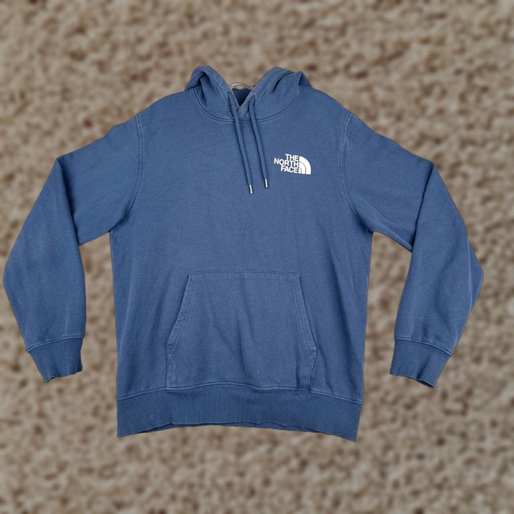 The North Face The North Face Men Hoodie Pullover Sweatshirt Blue Cotton Blend Pocket Crew Neck Size US M / EU 48-50 / 2 - 1 Thumbnail