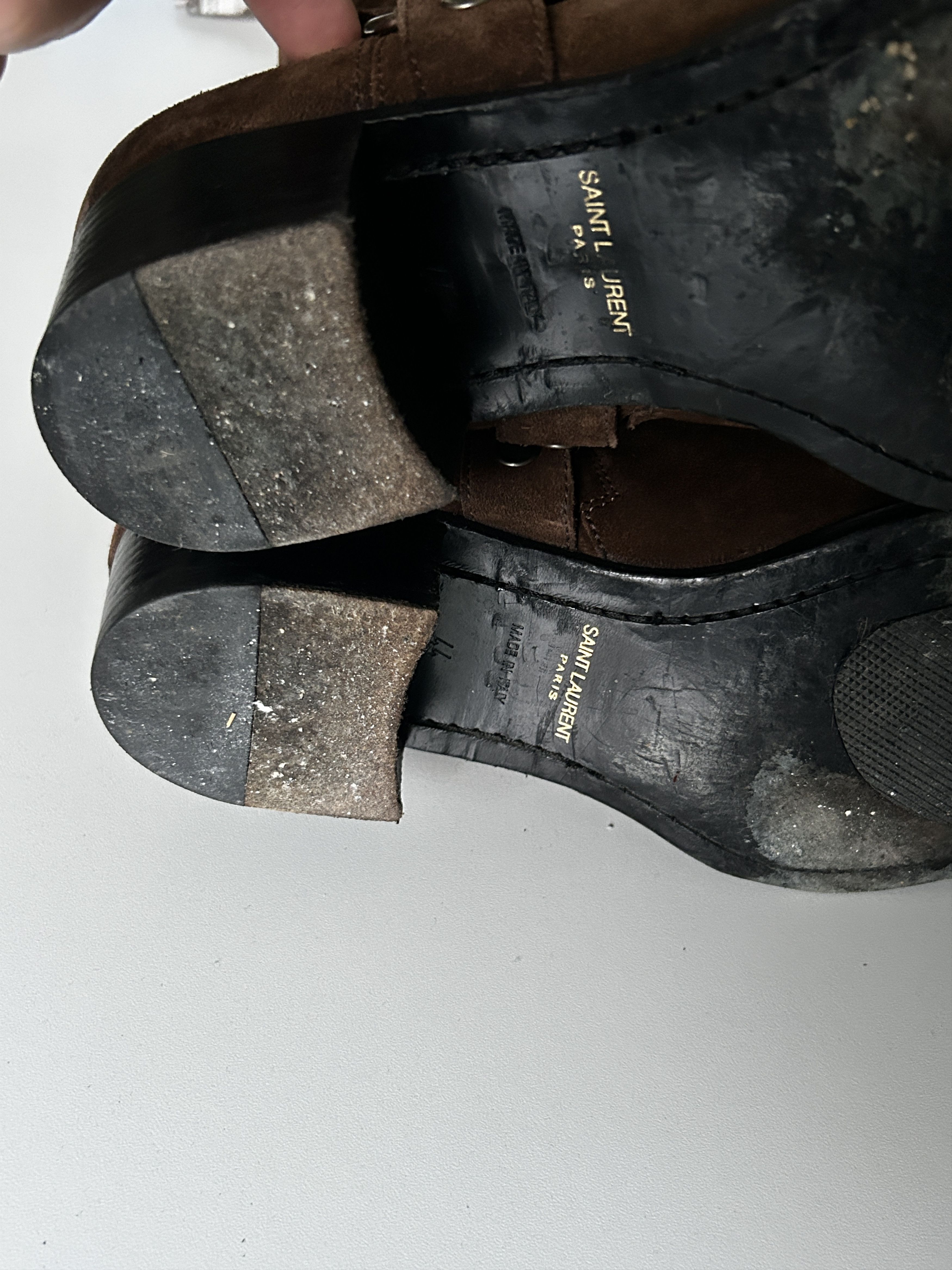 Saint Laurent Paris *SOLD* Saint Laurent Wyatt Harness 40 in Dark Brown Suede Size US 11 / EU 44 - 7 Thumbnail